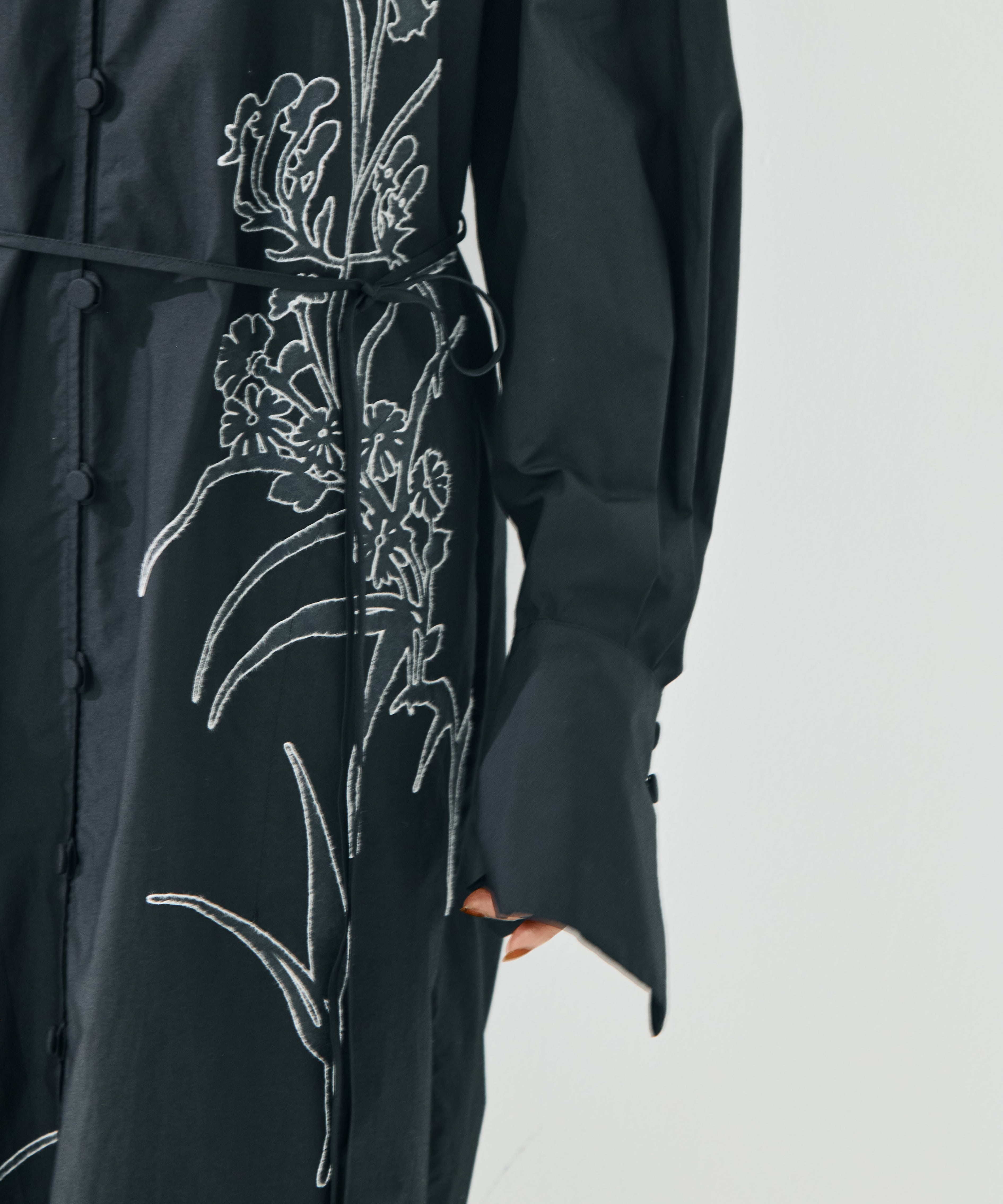 Washi Print Shirt Dress Mame Kurogouchi