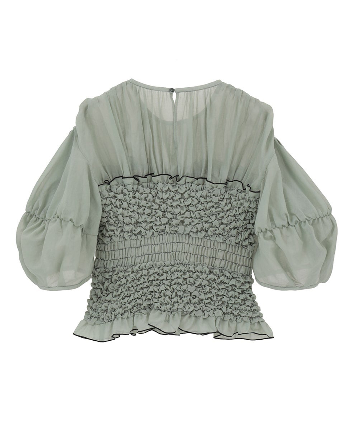 COLOR STITCHED SHIRRING TOPS CLANE