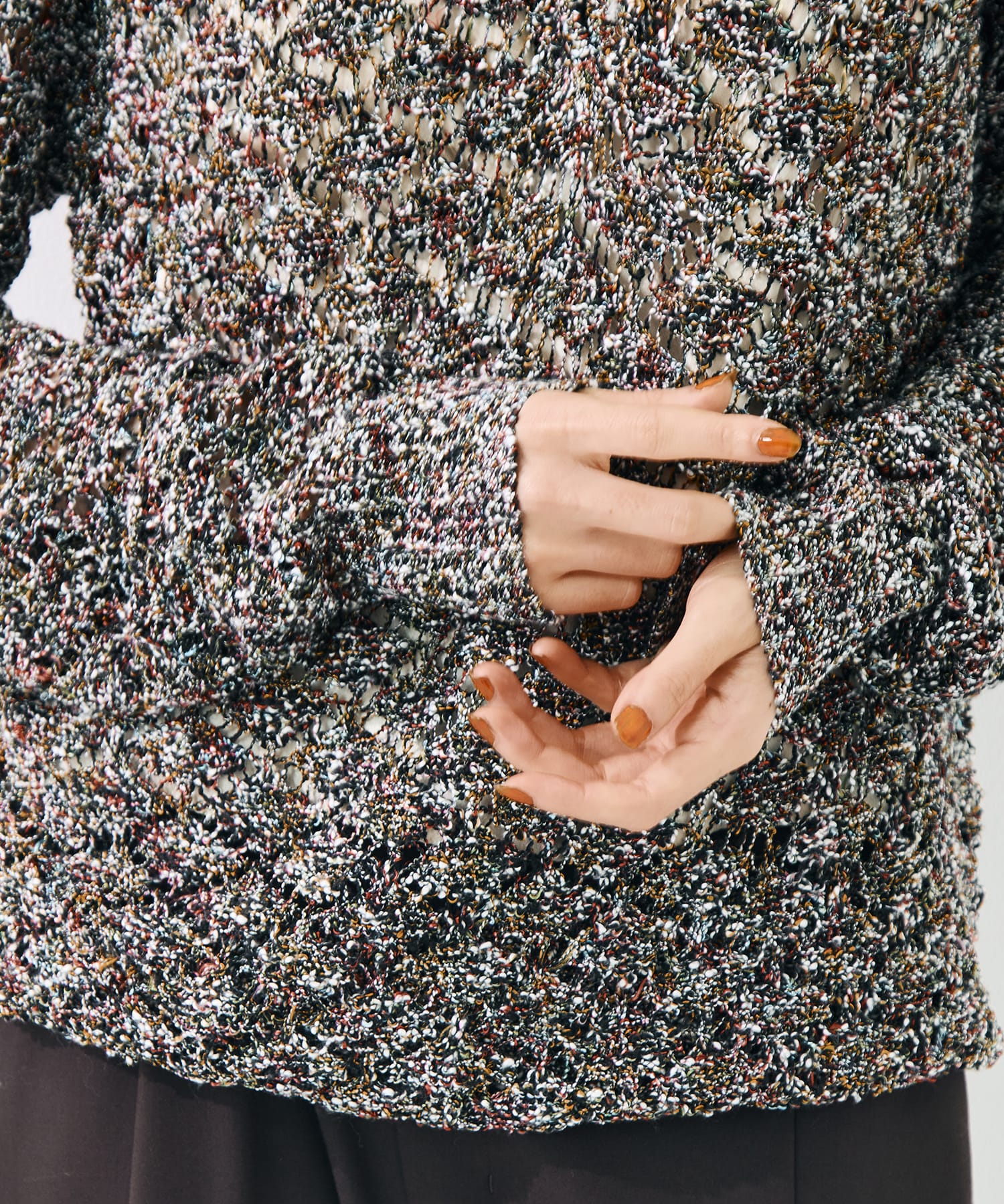 MULTI-COLORED HALF-ZIP KNIT TAAKK