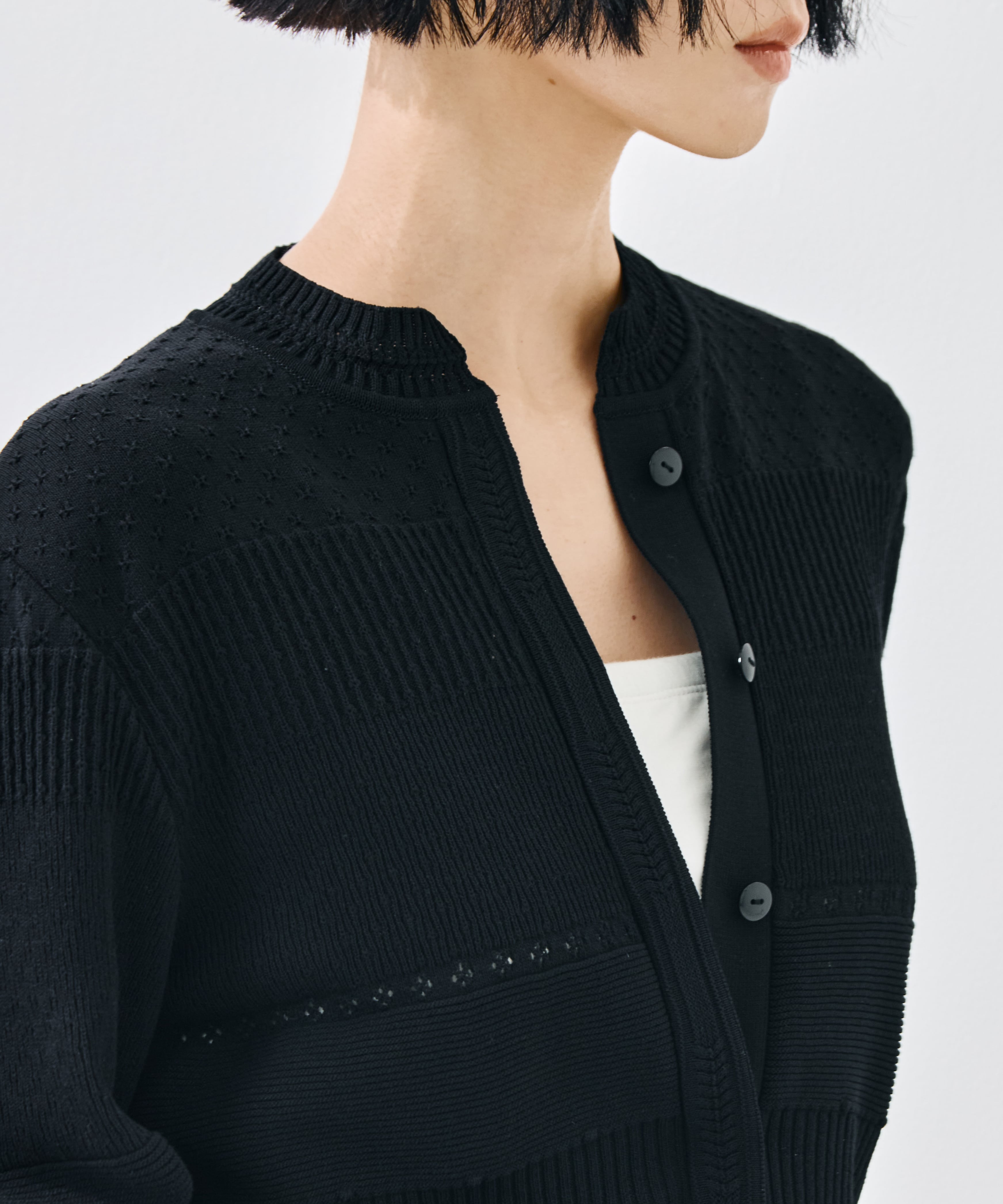 Knit Lace Cardigan Mame Kurogouchi