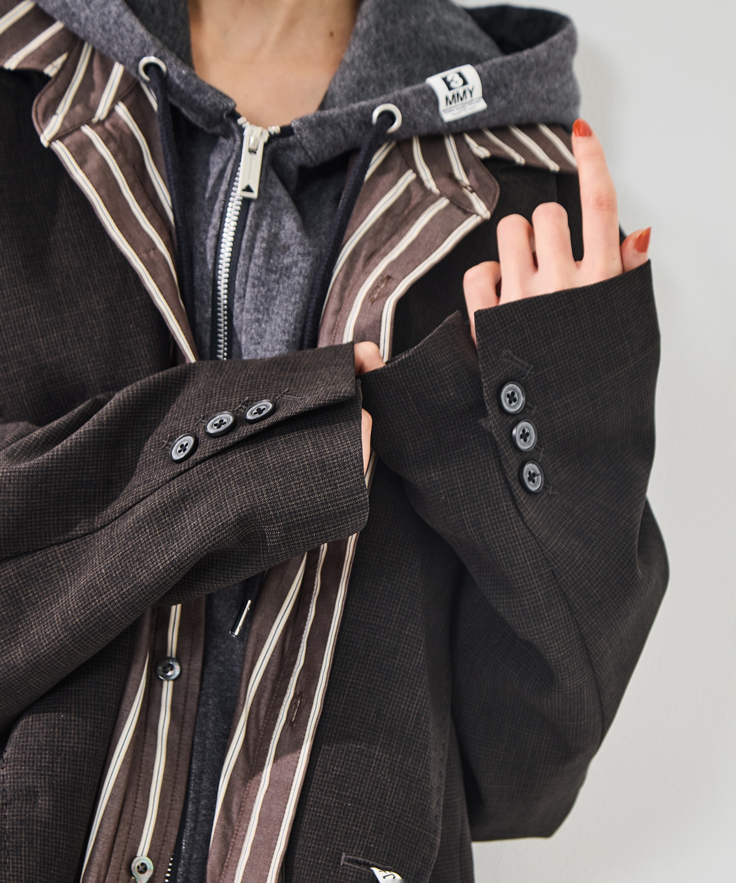 THREE LAYERED HOUNDSTOOTH JACKET Maison MIHARA YASUHIRO