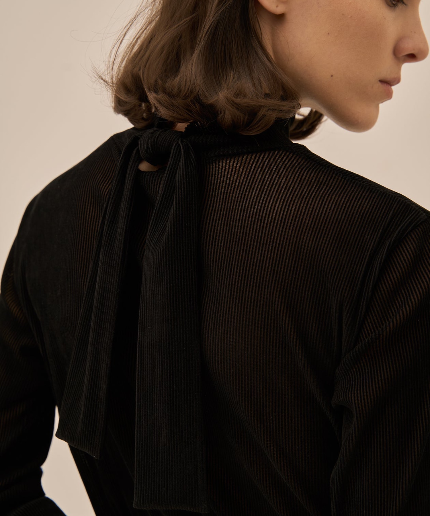 Claudia tie jersey pullover AKIRANAKA