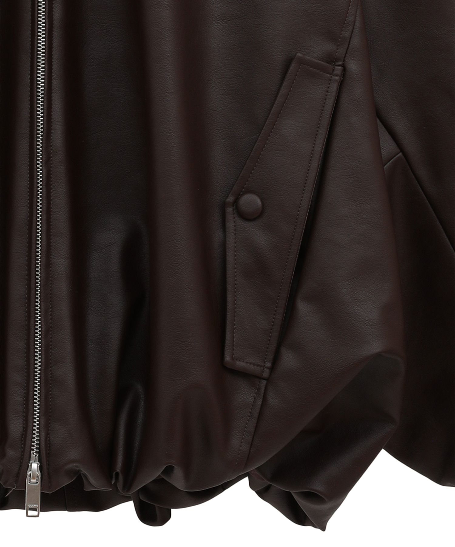 別注 FAKE LEATHER BALLOON JACKET CLANE