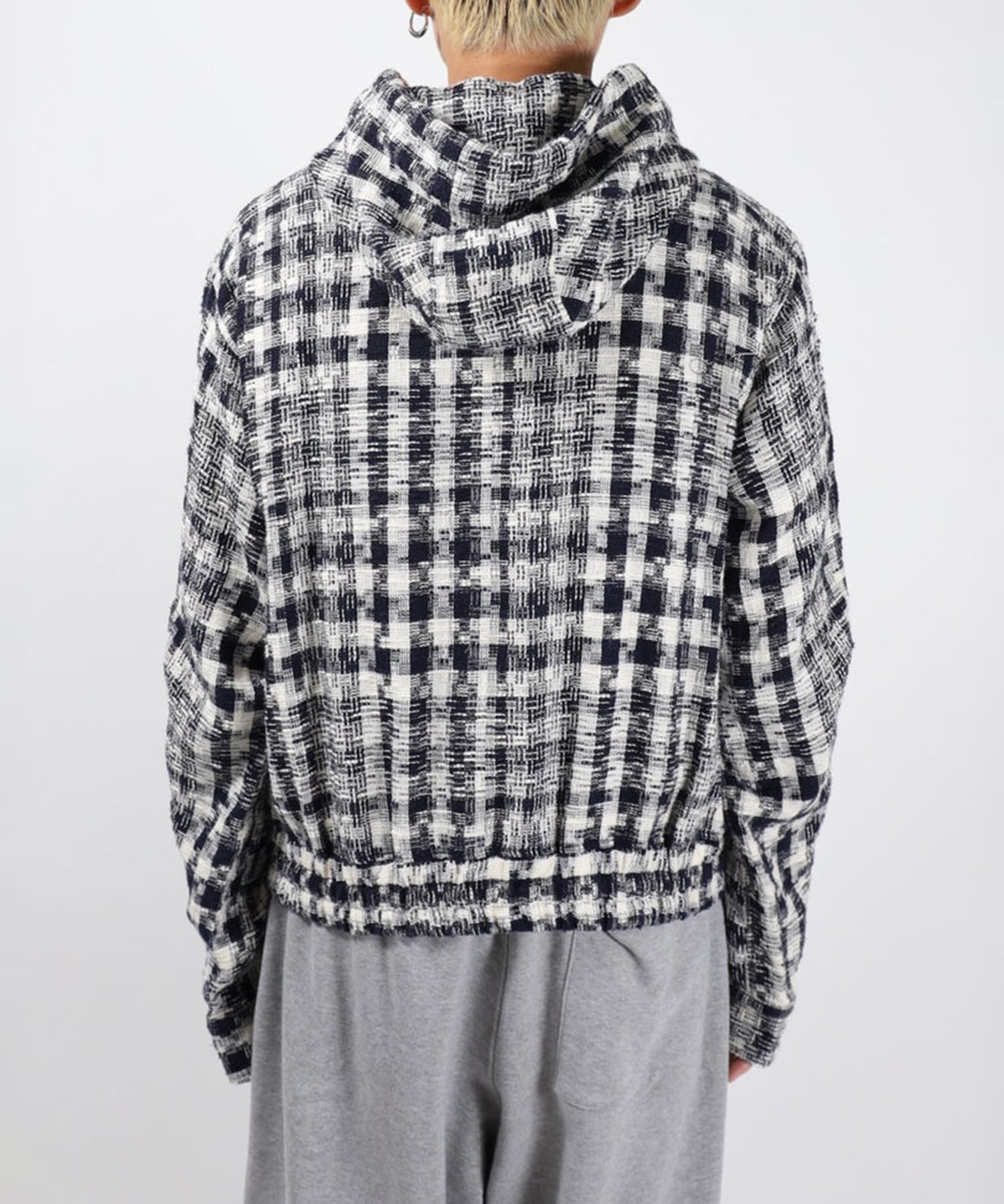 GINGHAM ZIP PARKA JieDa