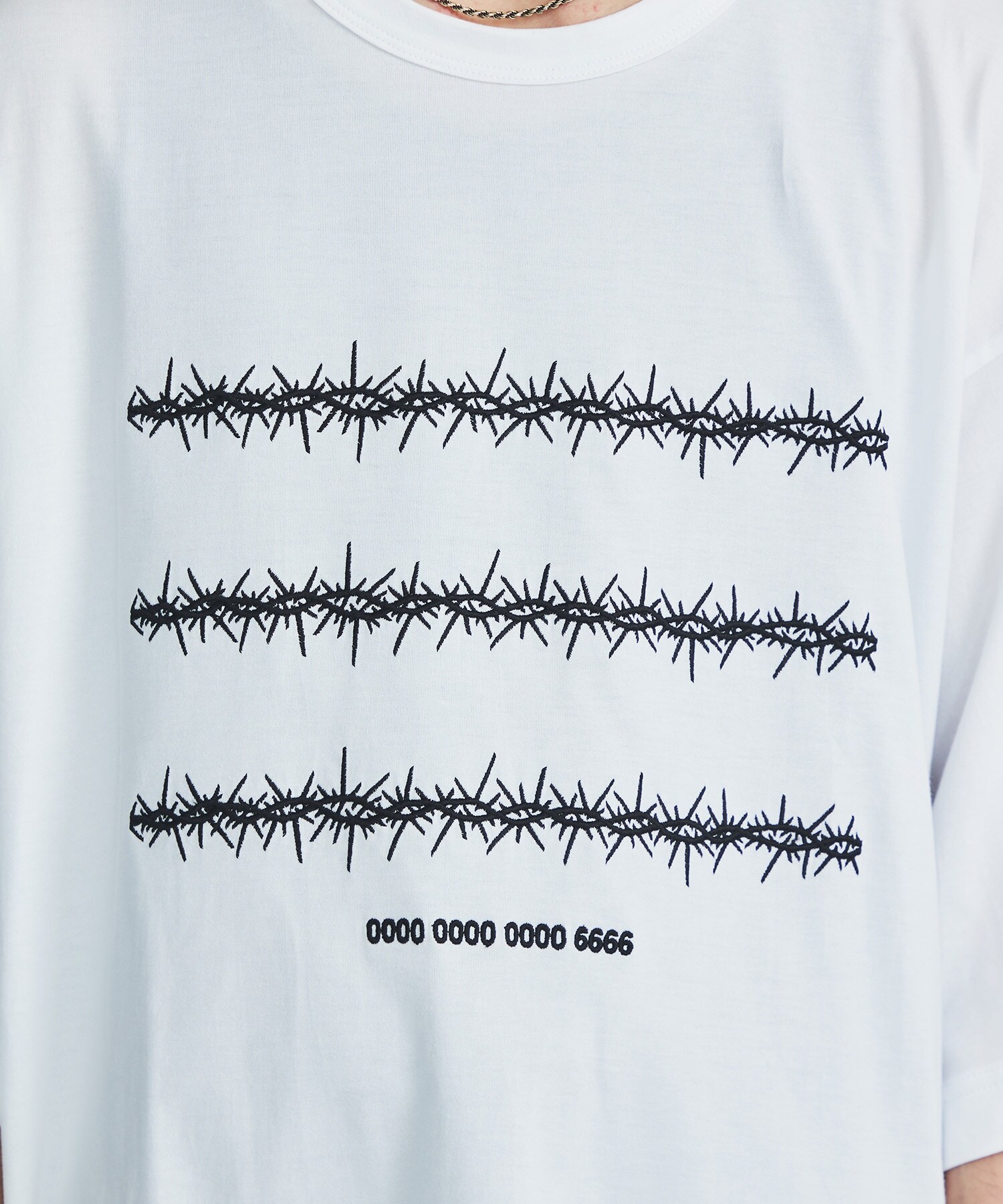BARBED WIRE emb S/S BIG-T SHAREEF