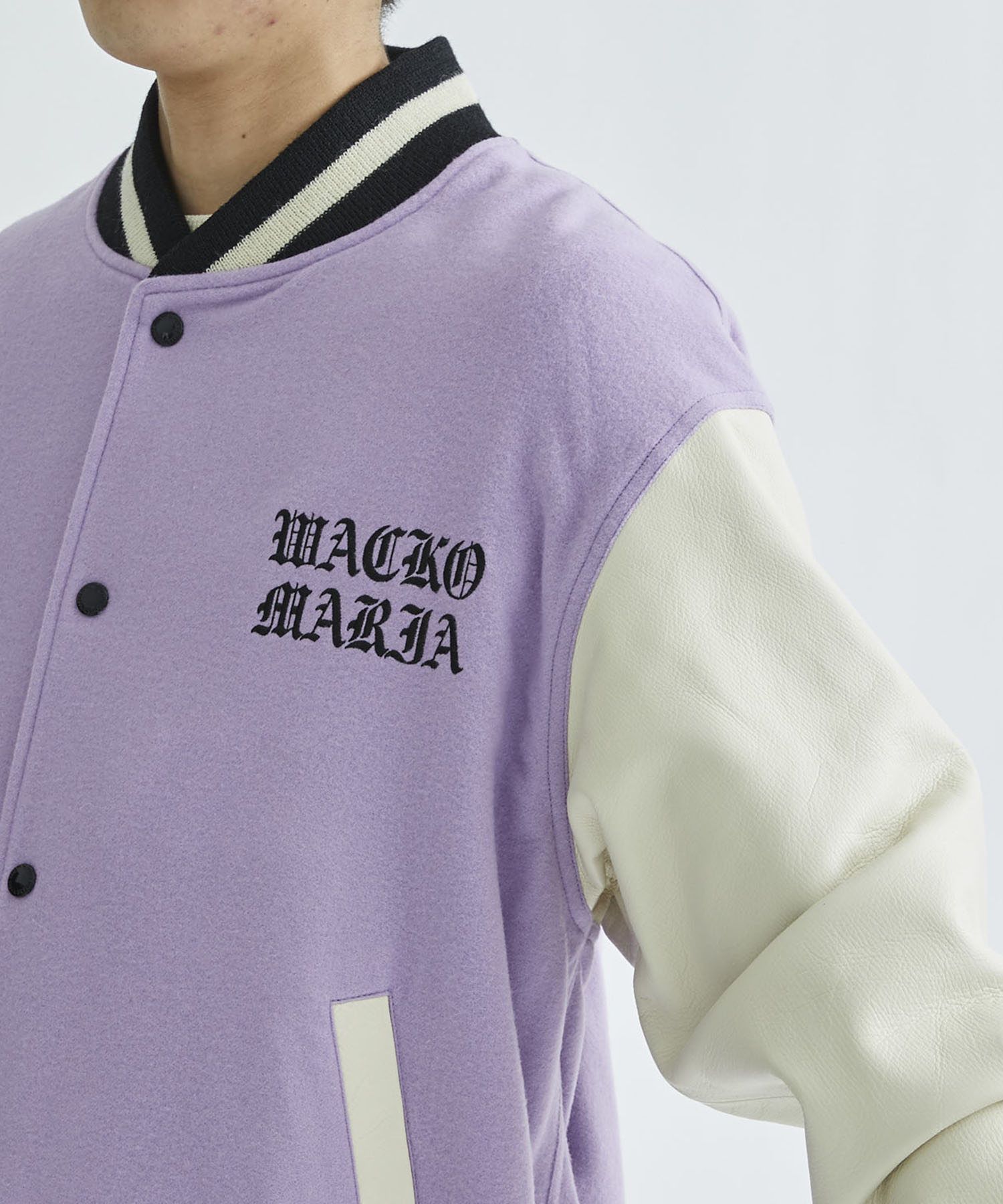 LEATHER VARSITY JACKET -B- ( TYPE-3 )｜WACKO MARIA