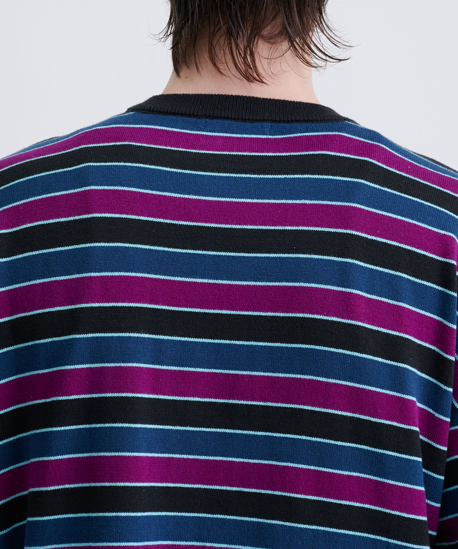 STRIPE LS COTTON SWEATER F-LAGSTUF-F
