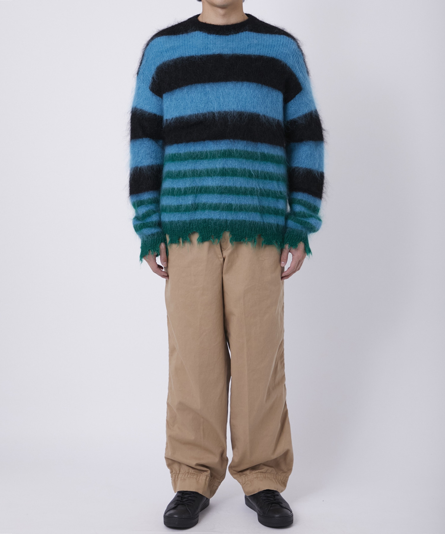 MOHAIR BORDER KNIT KIDILL