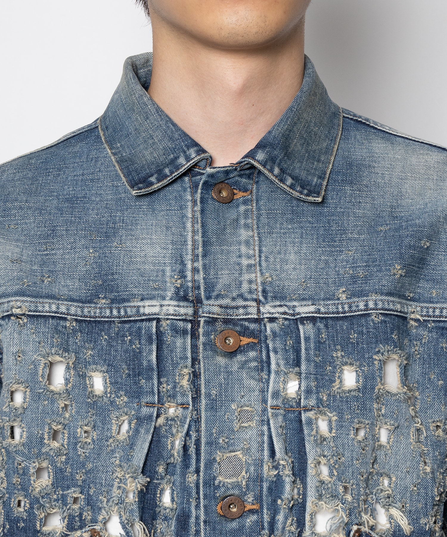 CRUSHED MODERN DENIM JACKET SUGARHILL