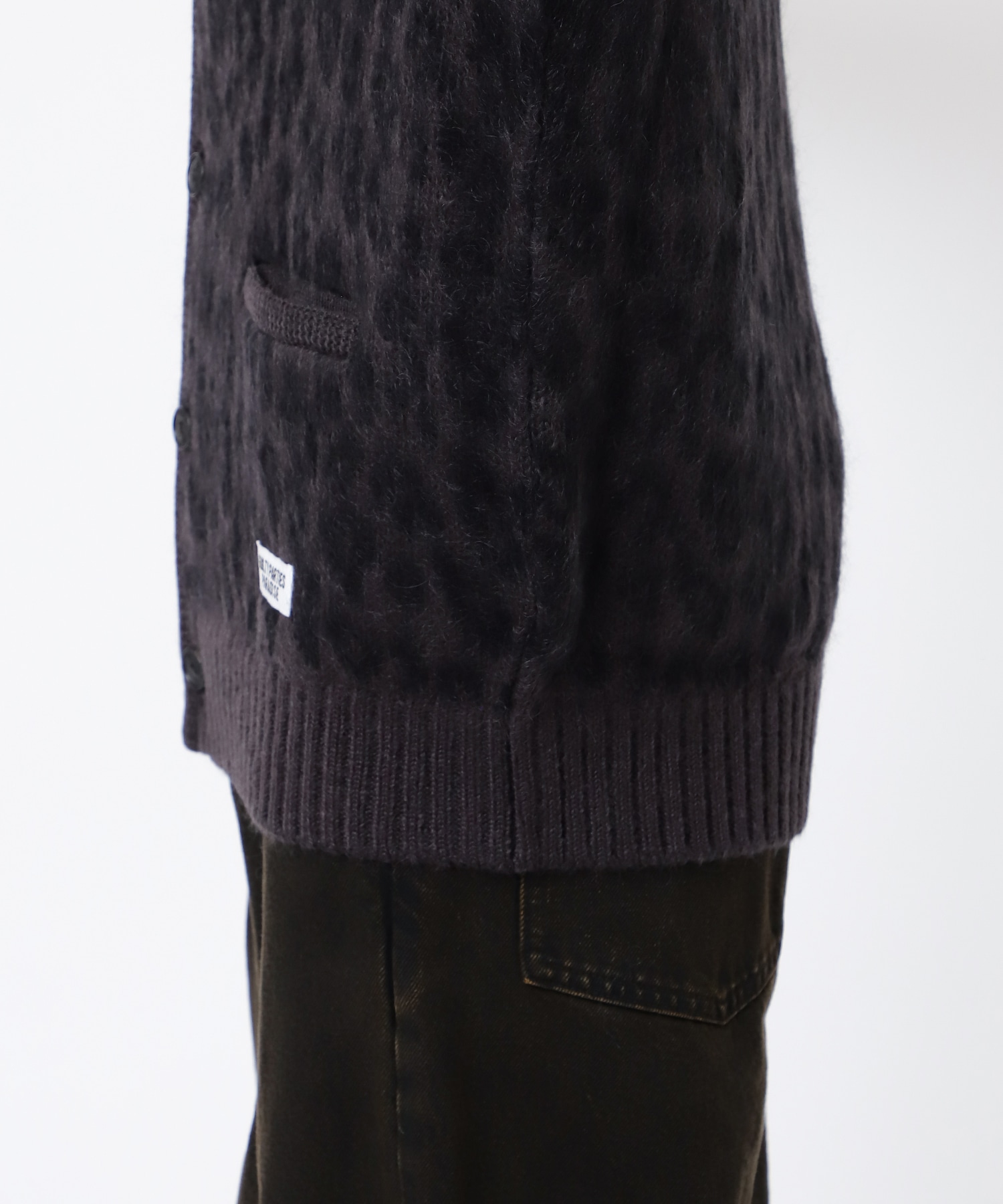 LEOPARD HEAVY MOHAIR CARDIGAN WACKO MARIA