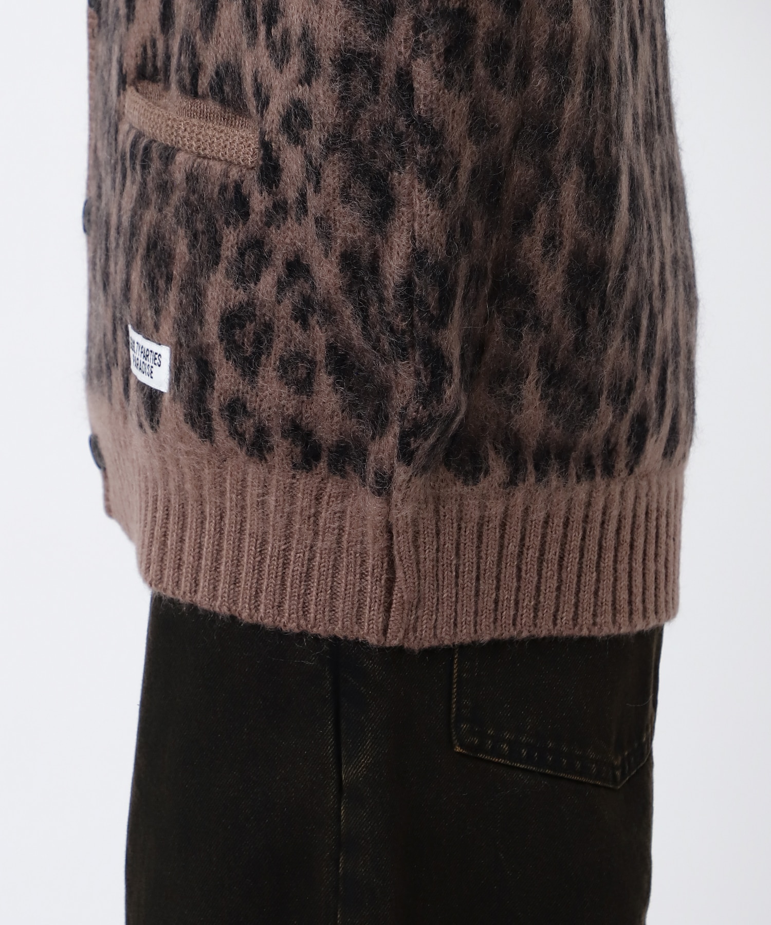 LEOPARD HEAVY MOHAIR CARDIGAN WACKO MARIA