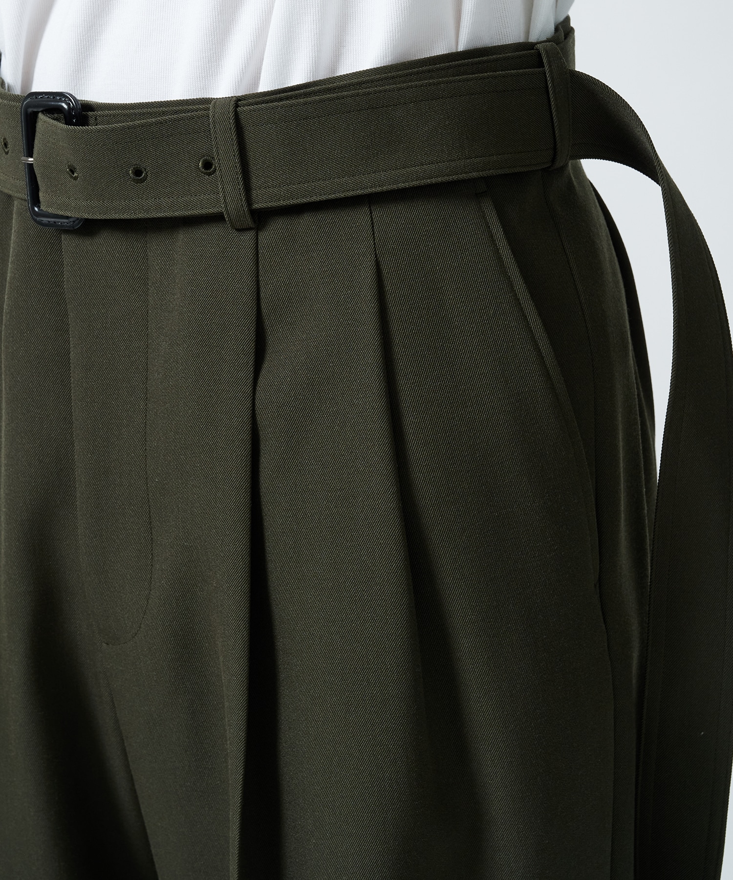 RERACS BELTED TUCK SLACKS THE RERACS