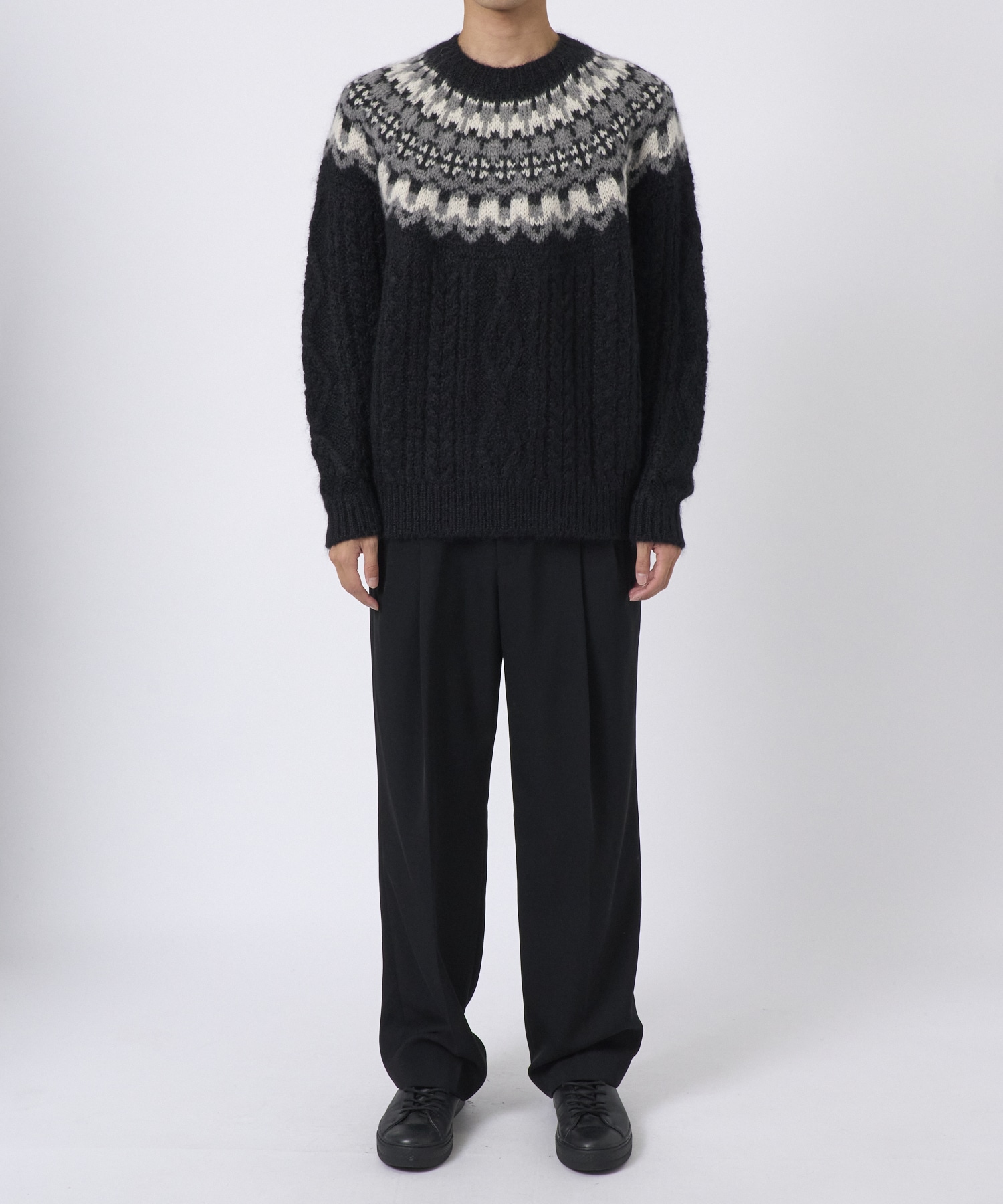 MOHAIR NORDIC CREW NECK BATONER