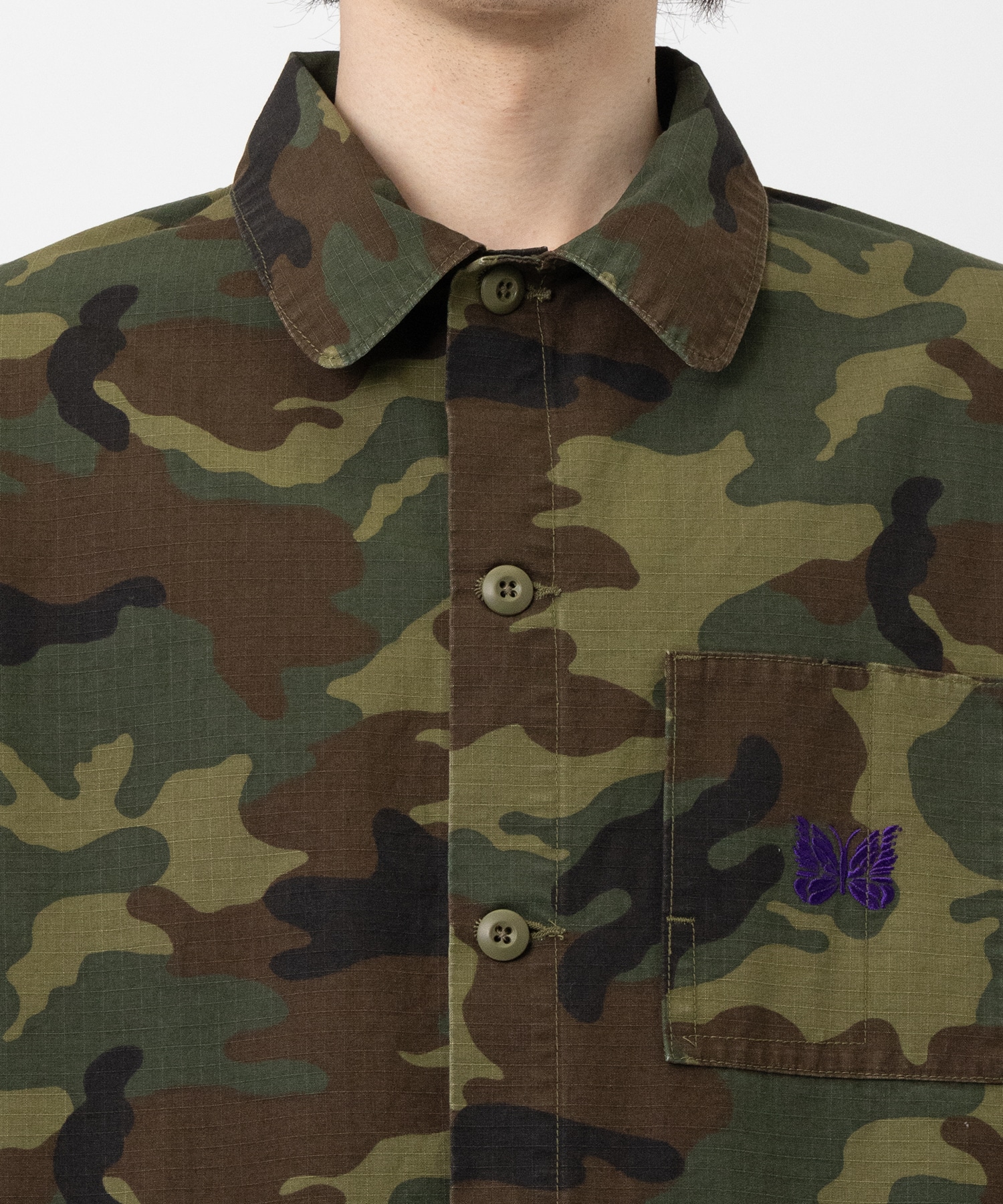 D.N. Coverall - Cotton Ripstop/Camo NEEDLES