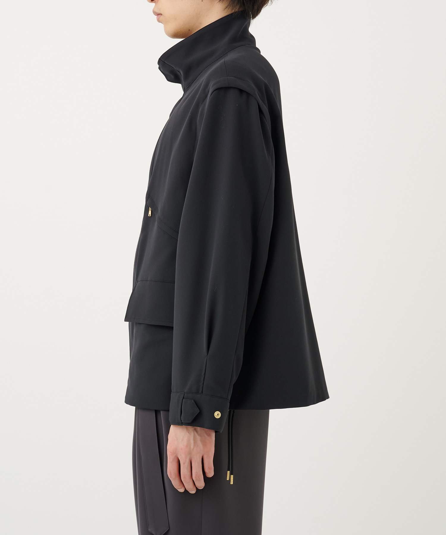 Dry Karsey Removable Sleeves Drawstring Short Coat CULLNI