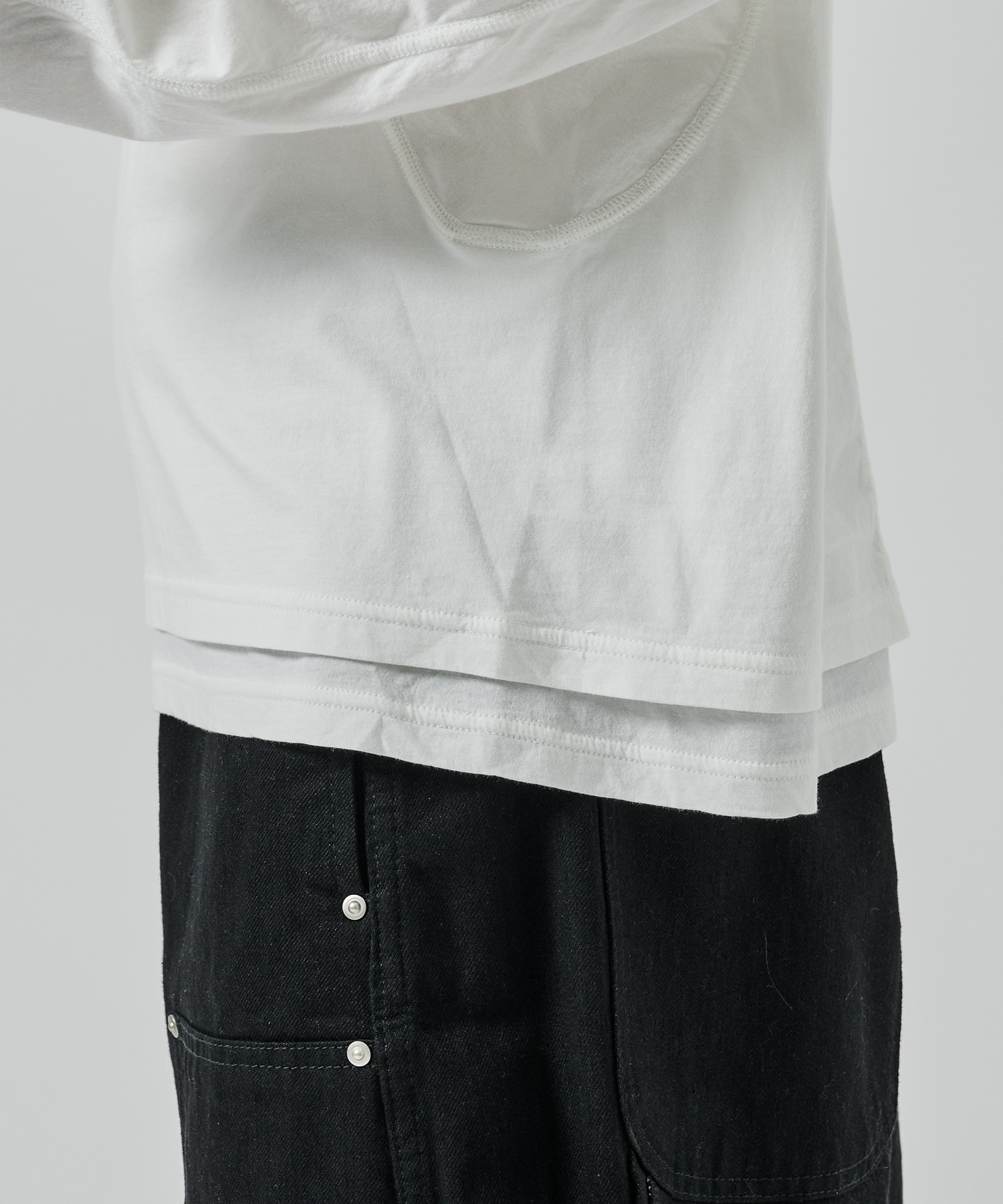 〈別注〉 DOUBLE LAYERD LONG SLEEVE TSHIRT NVRFRGT