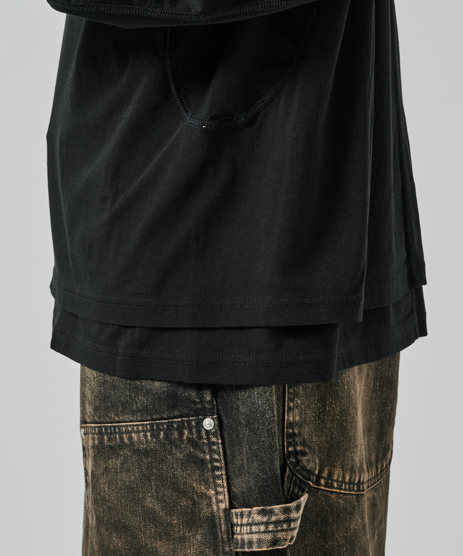〈別注〉 DOUBLE LAYERD LONG SLEEVE TSHIRT NVRFRGT