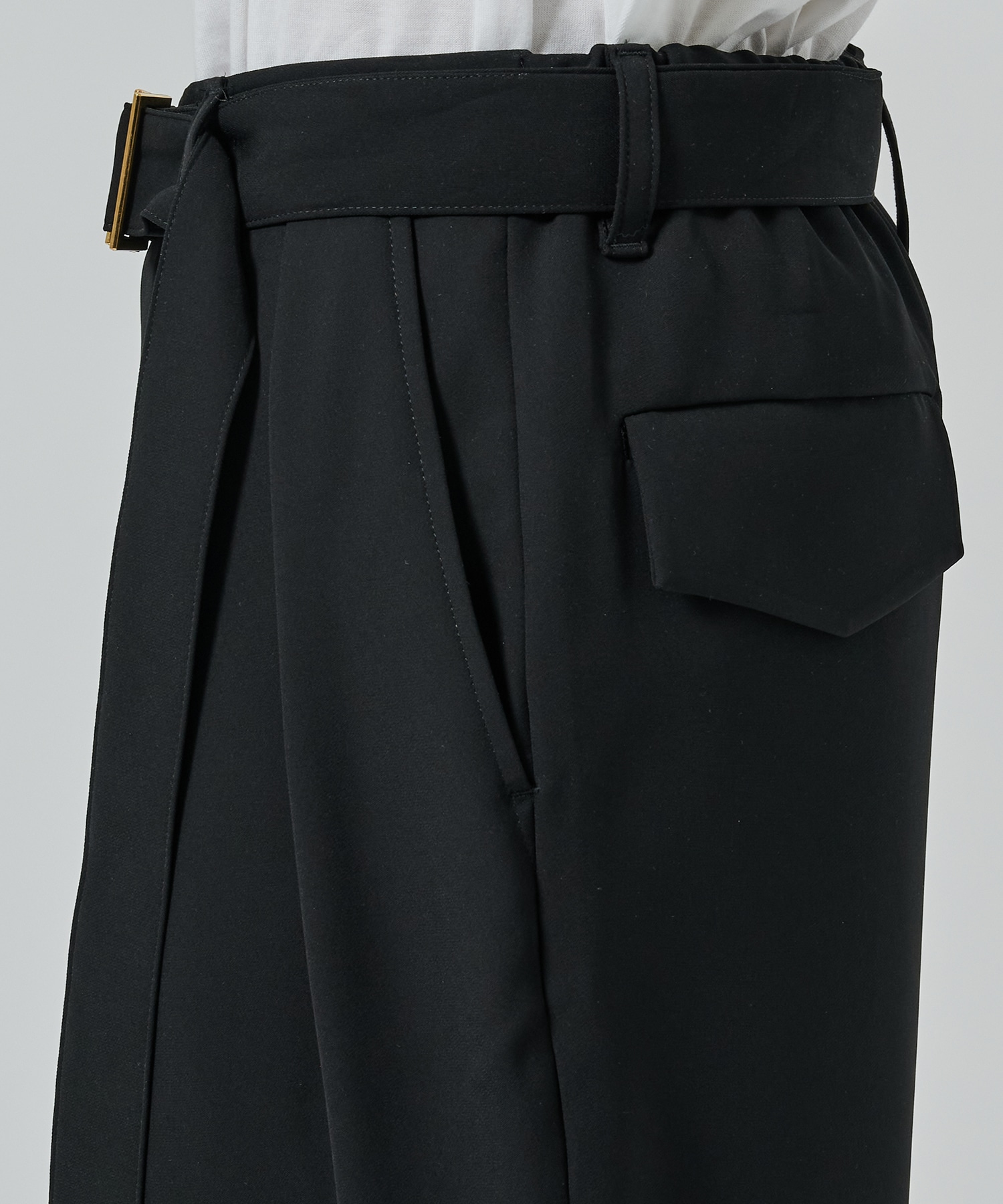 〈別注〉2Tuck Pants with Long Belt for STUDIOUS CULLNI