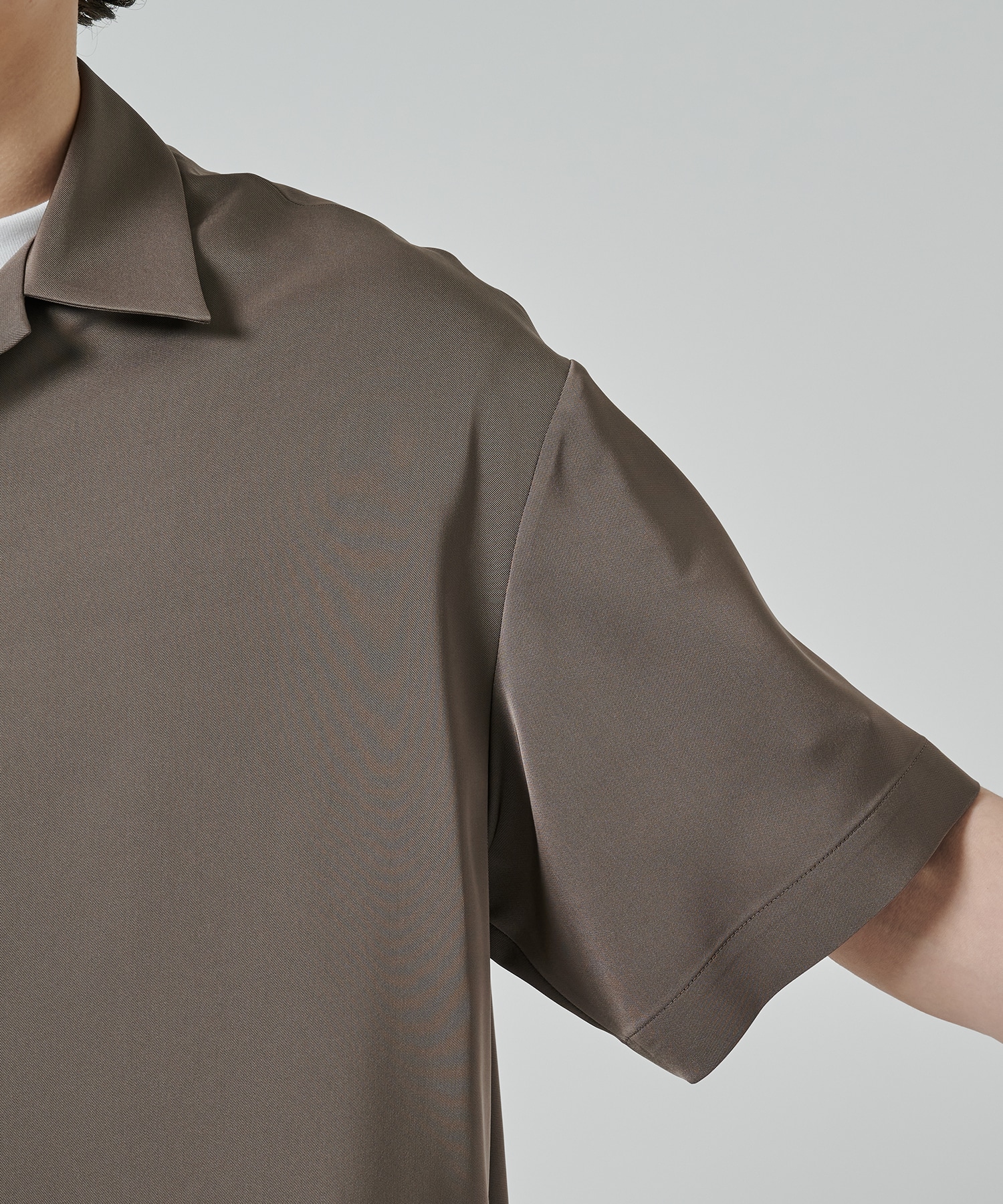 Dry Stretch Twill Drawstring Open Coller Short Sleeve Jaket CULLNI