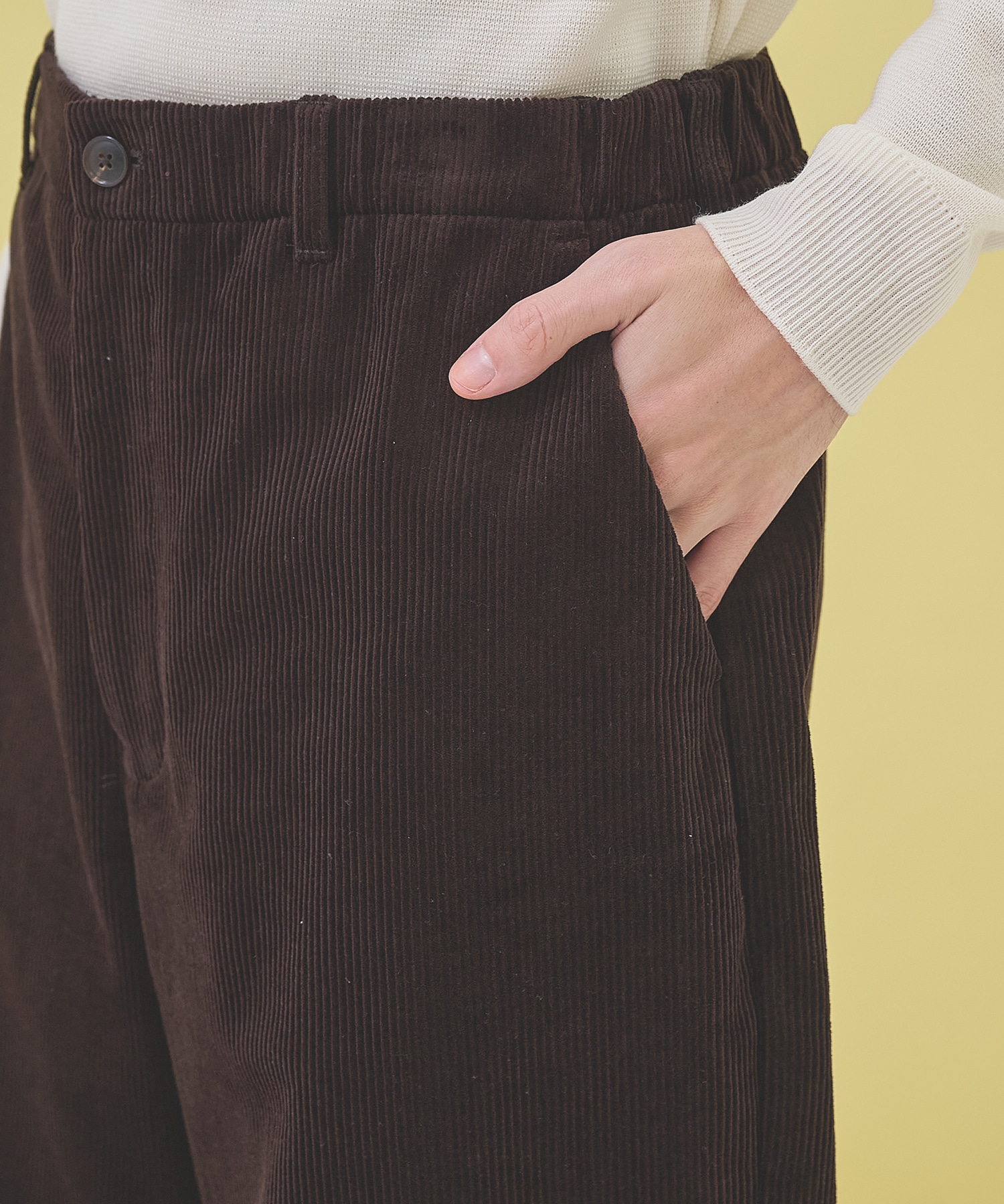 CORDUROY WIDE PANTS STUDIOUS