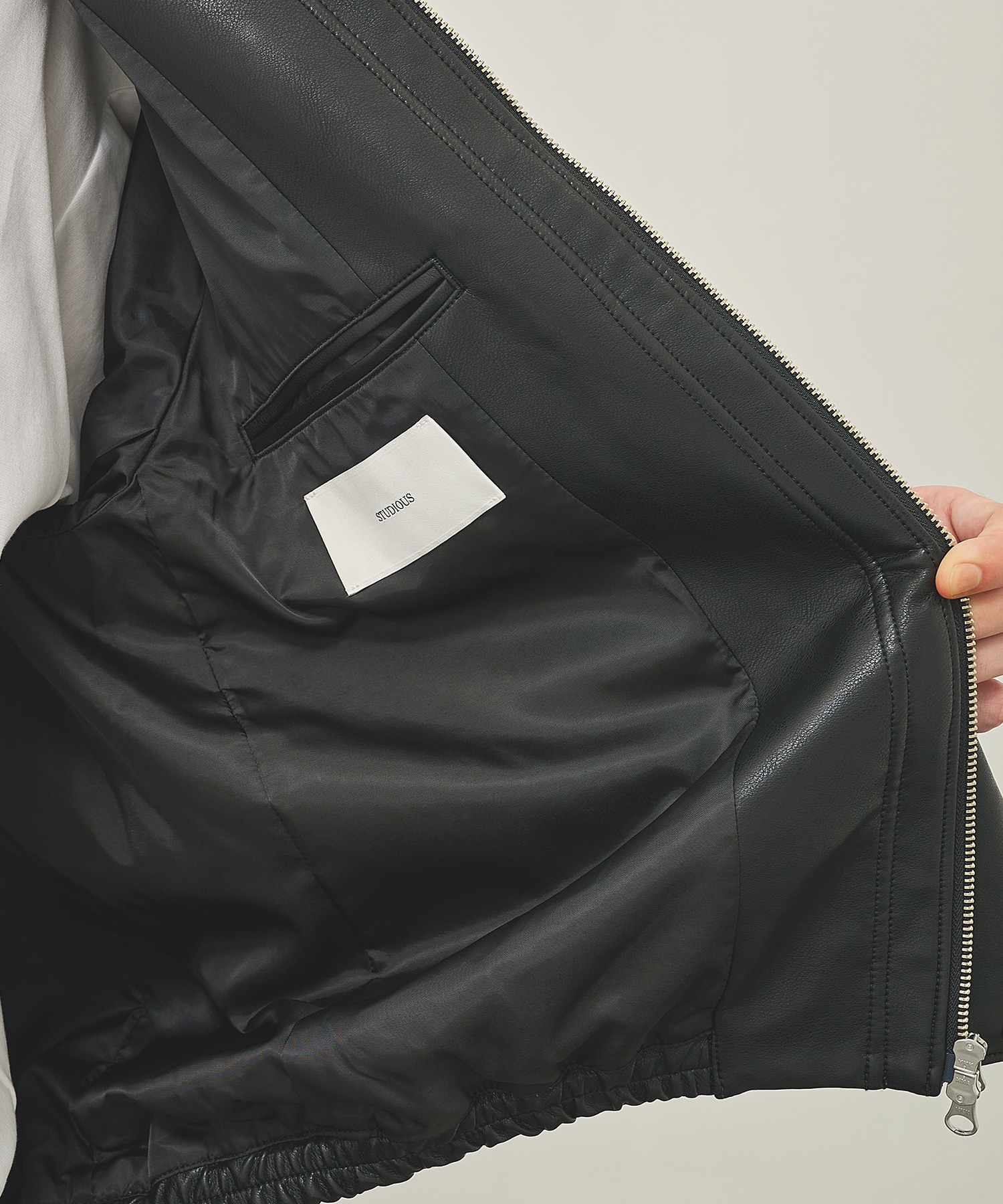 MODERN LEATHER BLOUSON STUDIOUS