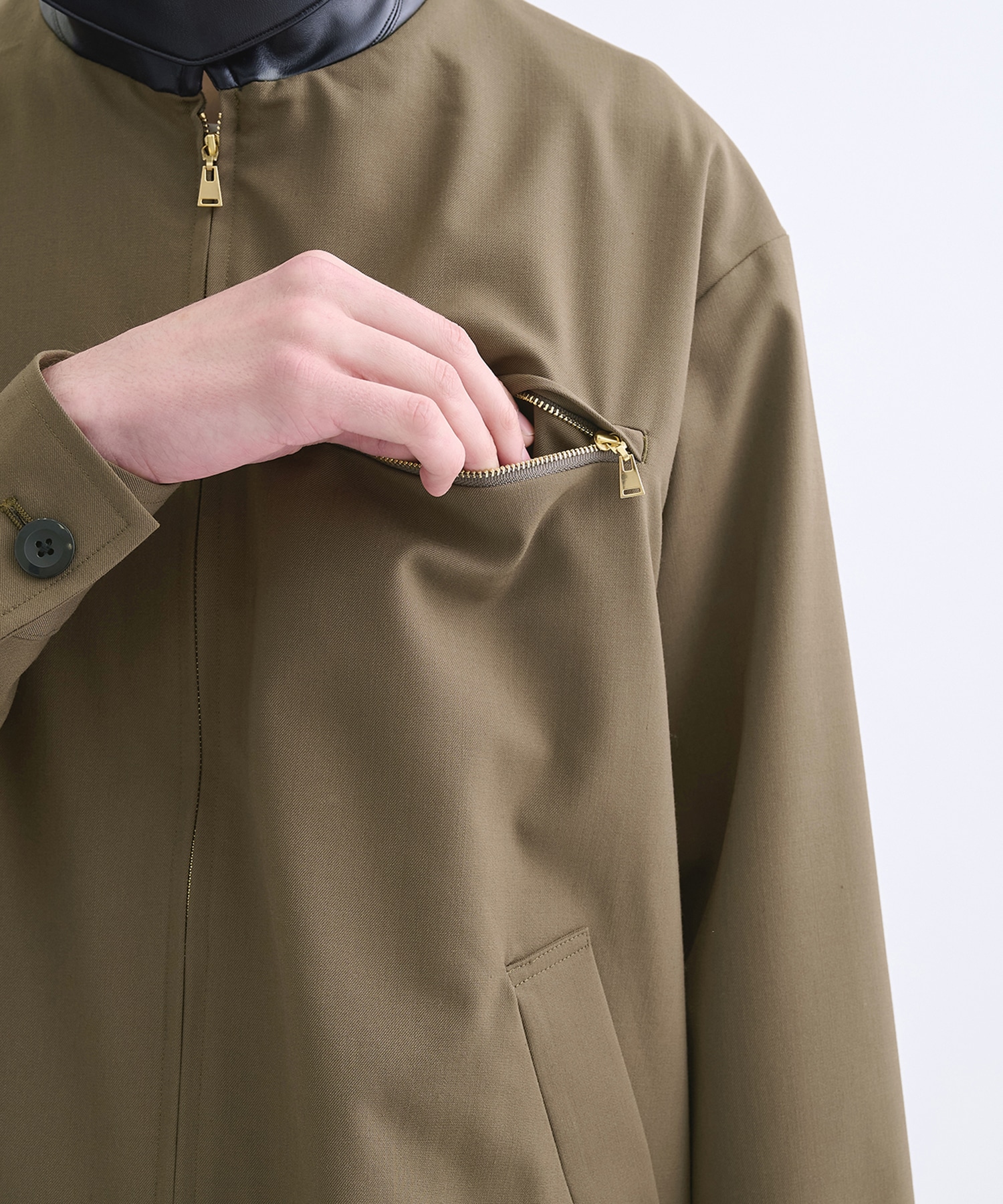 別注 Leather Color Zip Blouson CULLNI