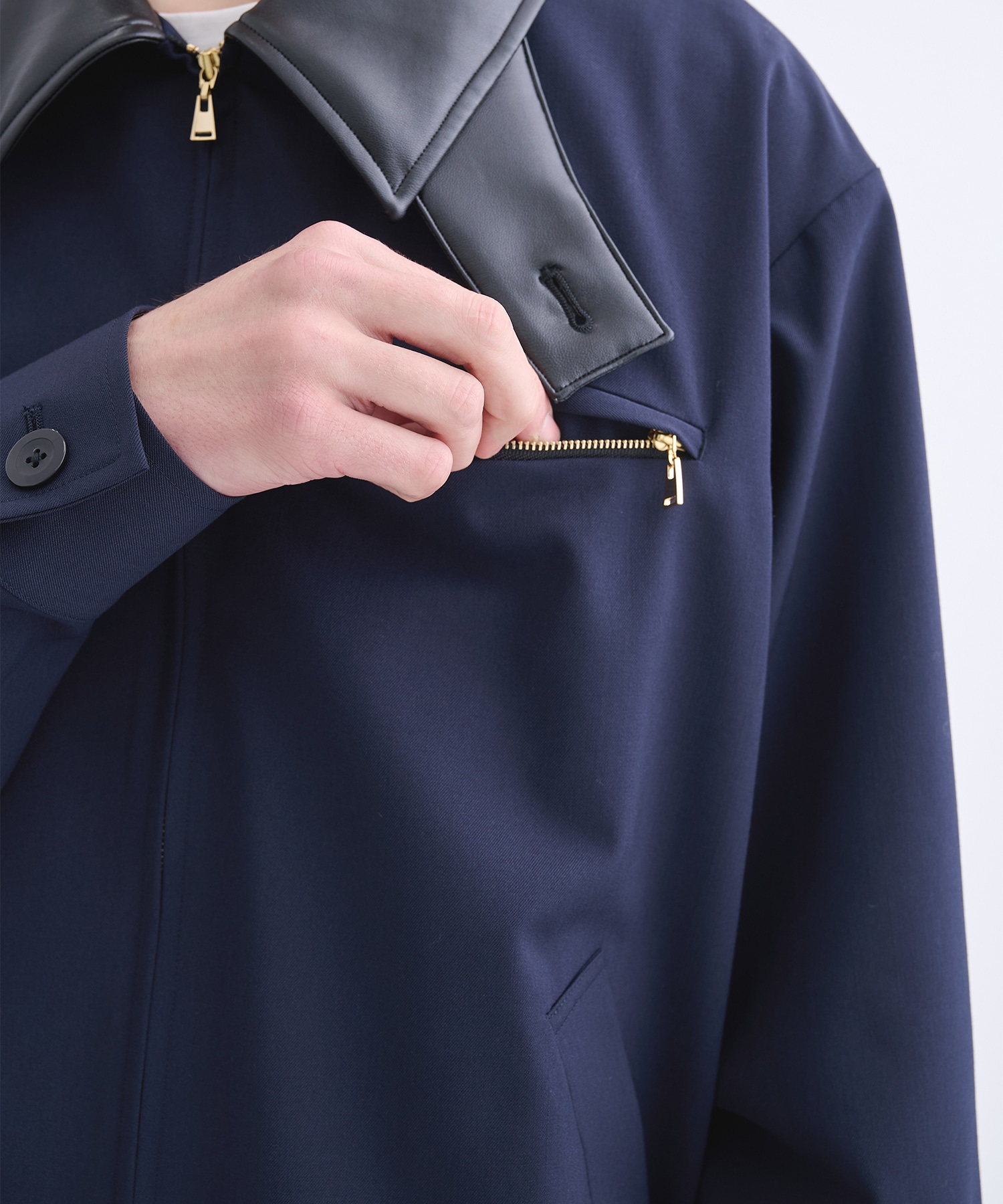 別注 Leather Color Zip Blouson CULLNI