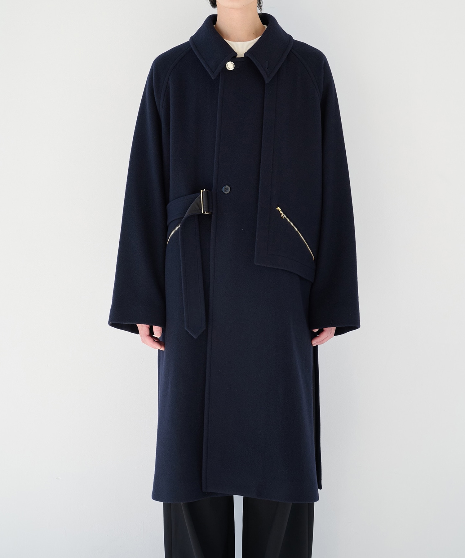 別注 Soutien Collar Tie Locken coat CULLNI