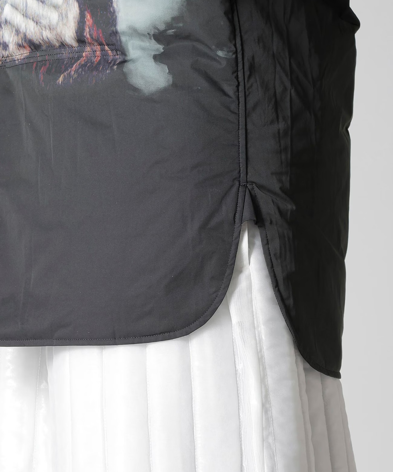 TOBACCO OLD MAN PRINTED PADDED BLOUSE Yohji Yamamoto