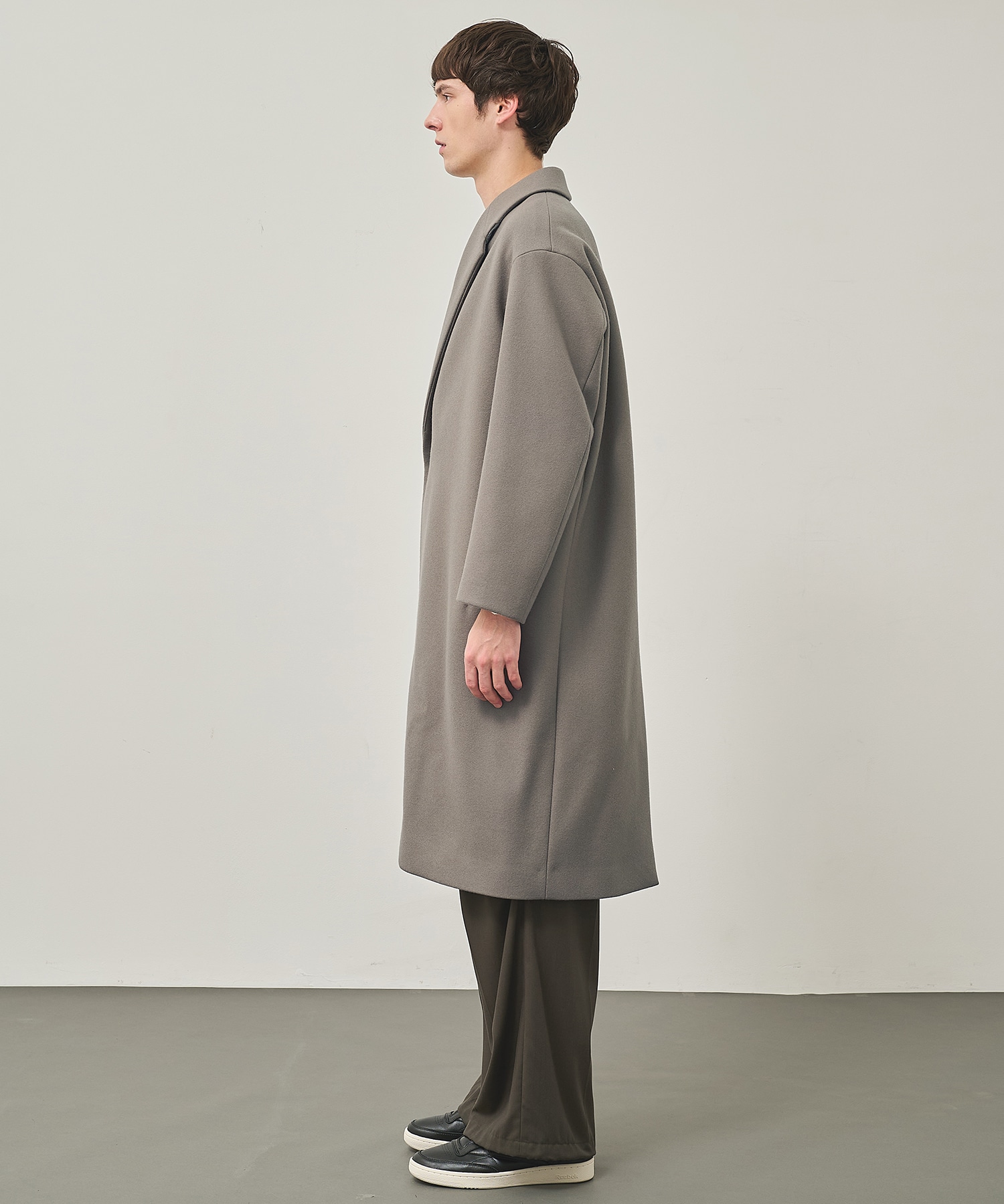 Super140 Wool Melton Over Chester Coat STUDIOUS