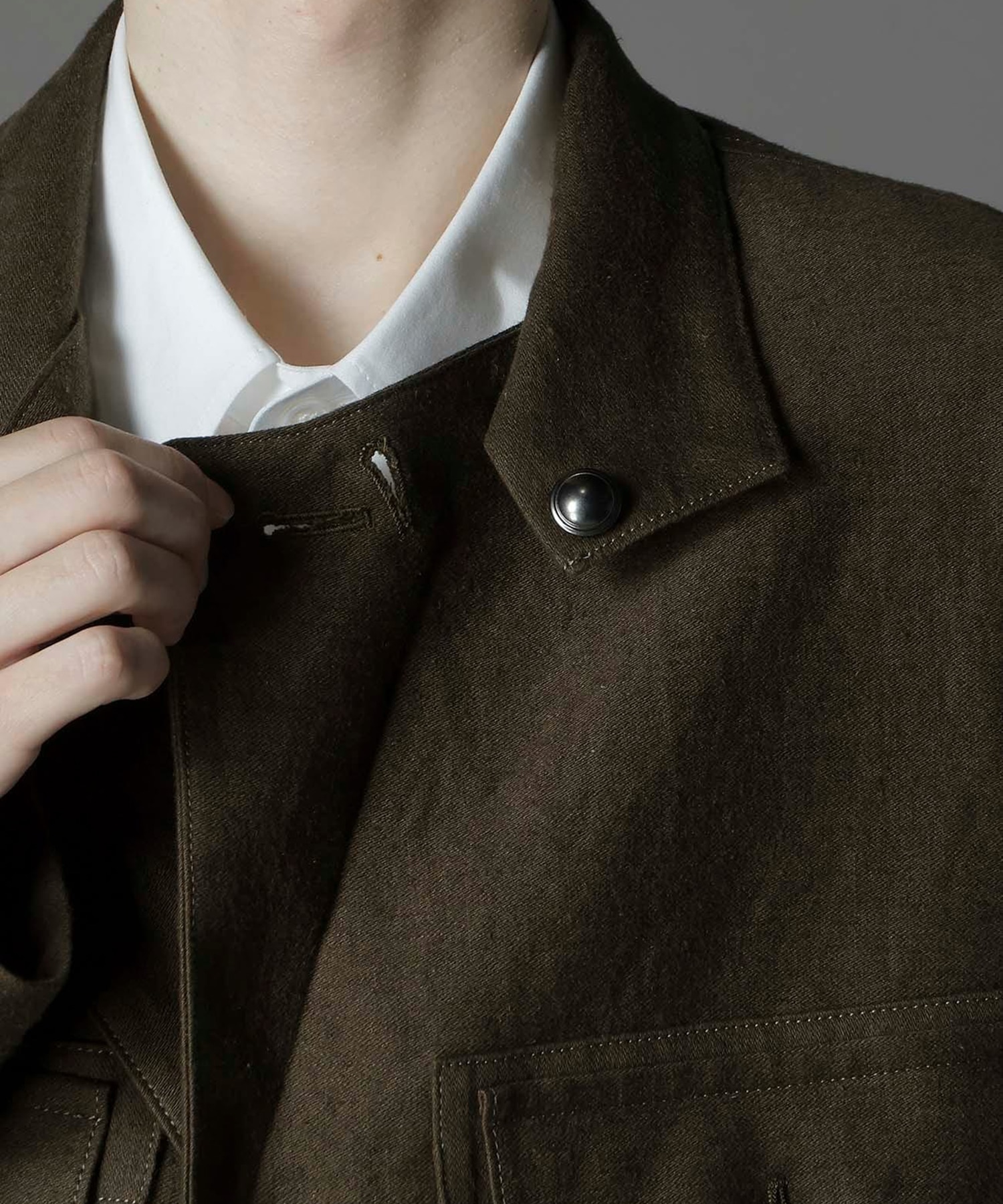 COTTON FLAX MOLESKIN BC BENTZ MILITARY JACKET GroundY