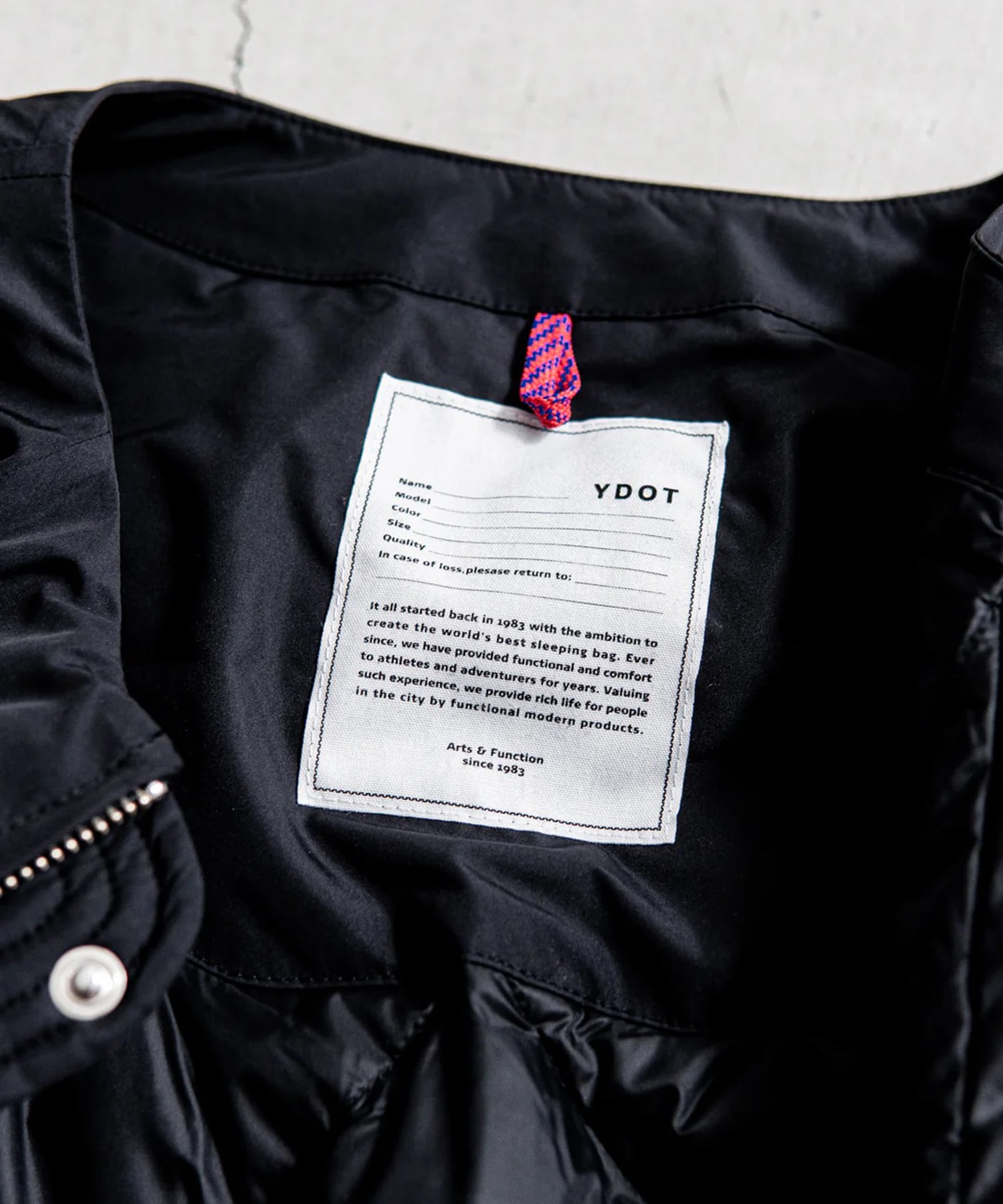 COLLARLESS BOMBER DOWN JACKET YDOT