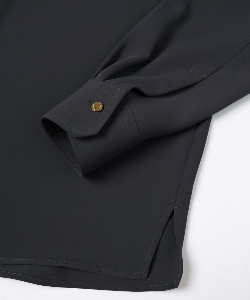 Double Cloth Chin Tab Long Sleeve Shirt CULLNI