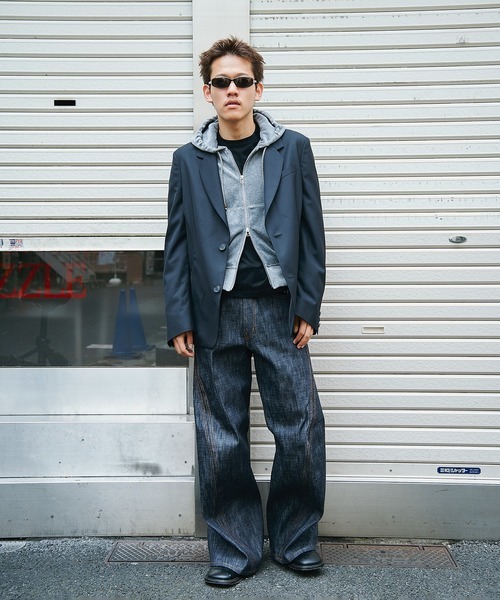 3D TWISTED WIDE LEG JEANS NVRFRGT