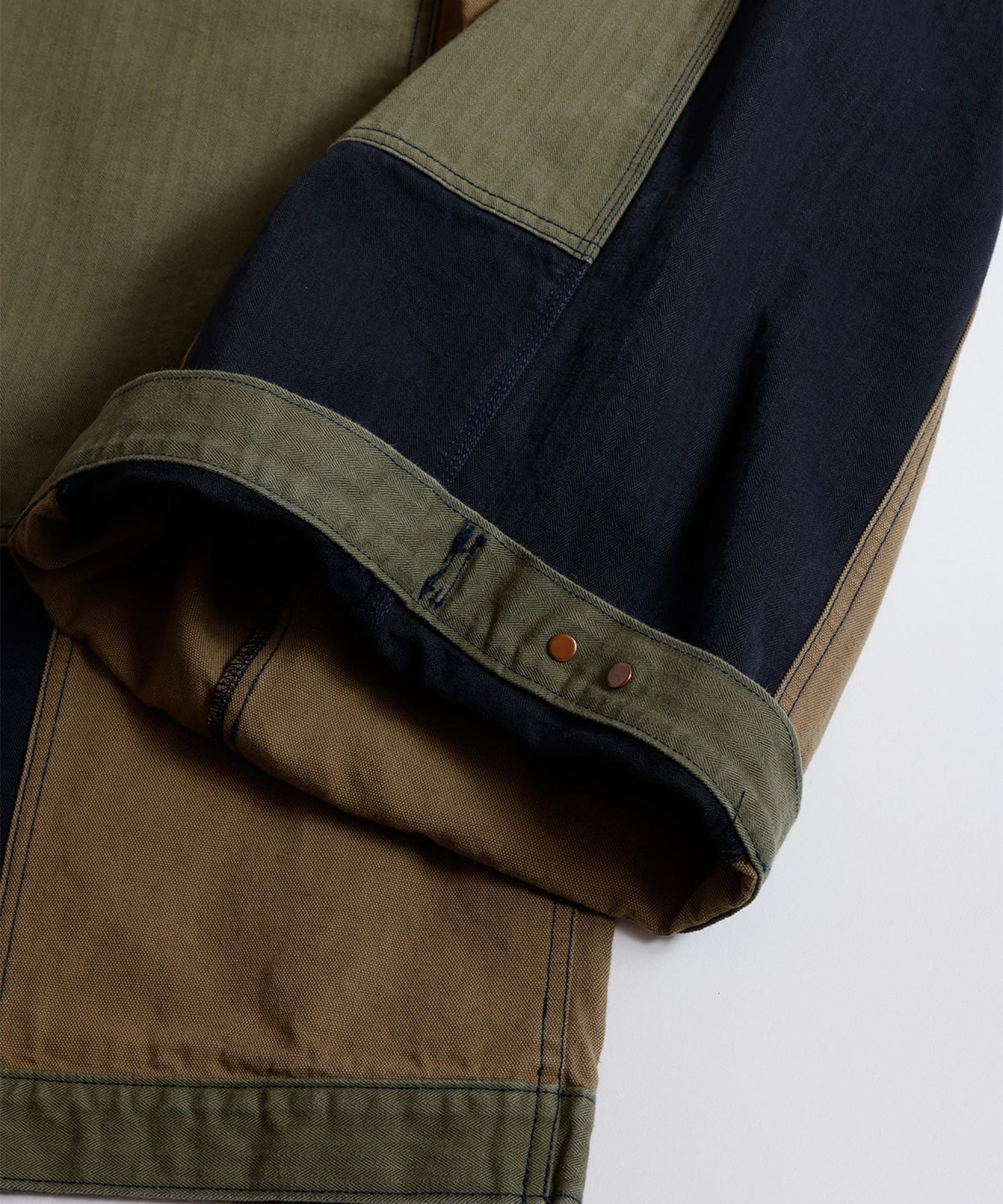 PATCHWORK DOUBLE KNEE PANTS RINSE FDMTL