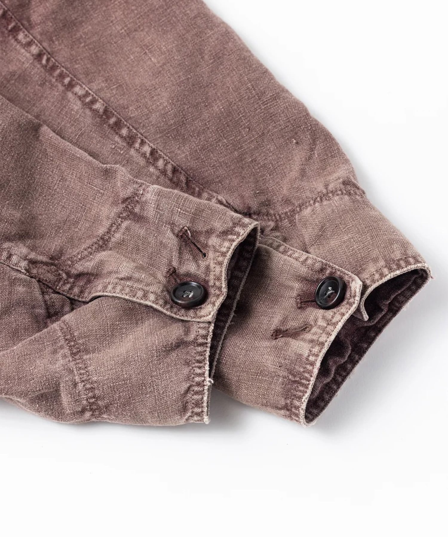 FADED SULFUR DYED LINEN UTILITY JACKET ANACHRONORM