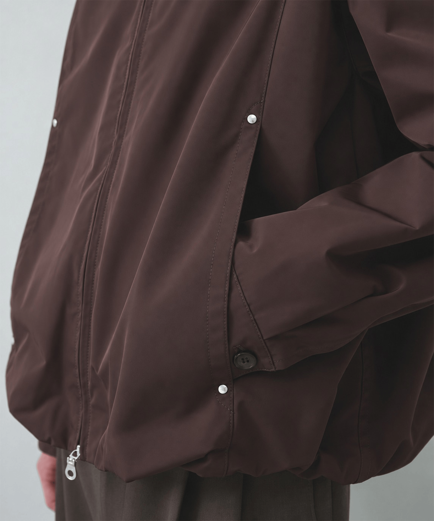 Leather collar Balloon Blouson STUDIOUS
