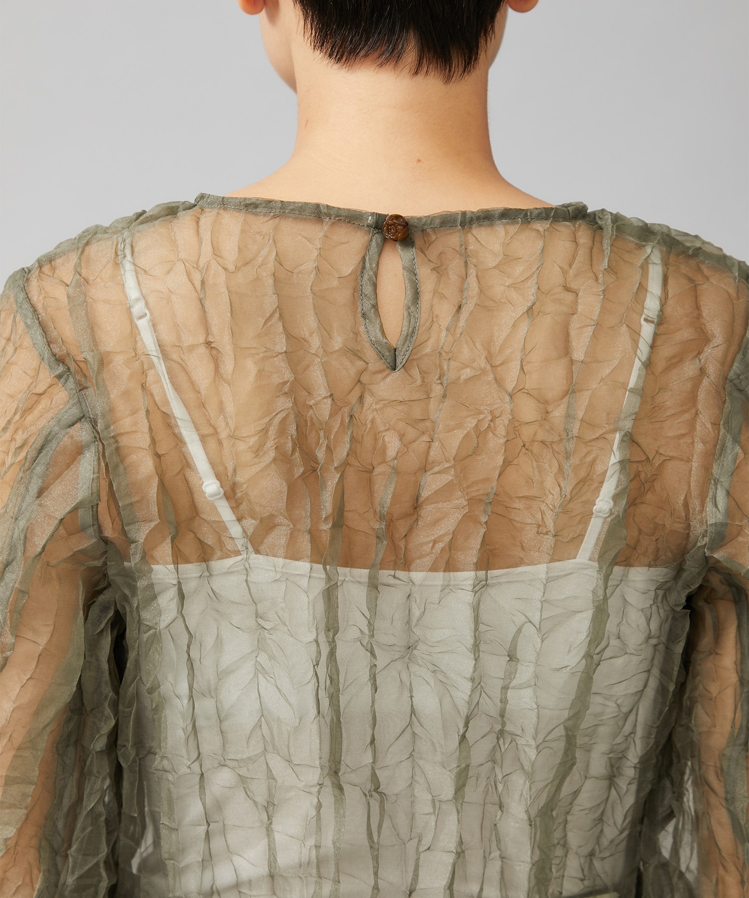 Recycle Organdy Pleats Top｜STUDIOUS