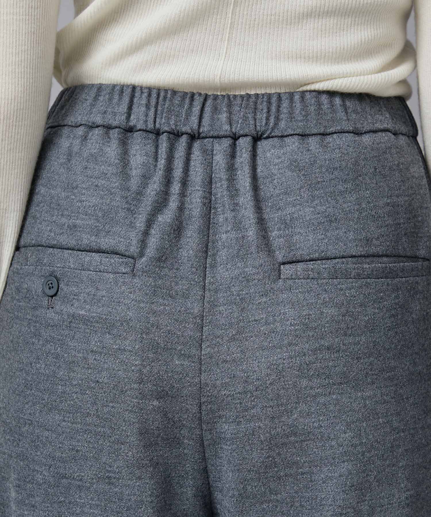 Super120s wool jersey easy tuck pants｜STUDIOUS