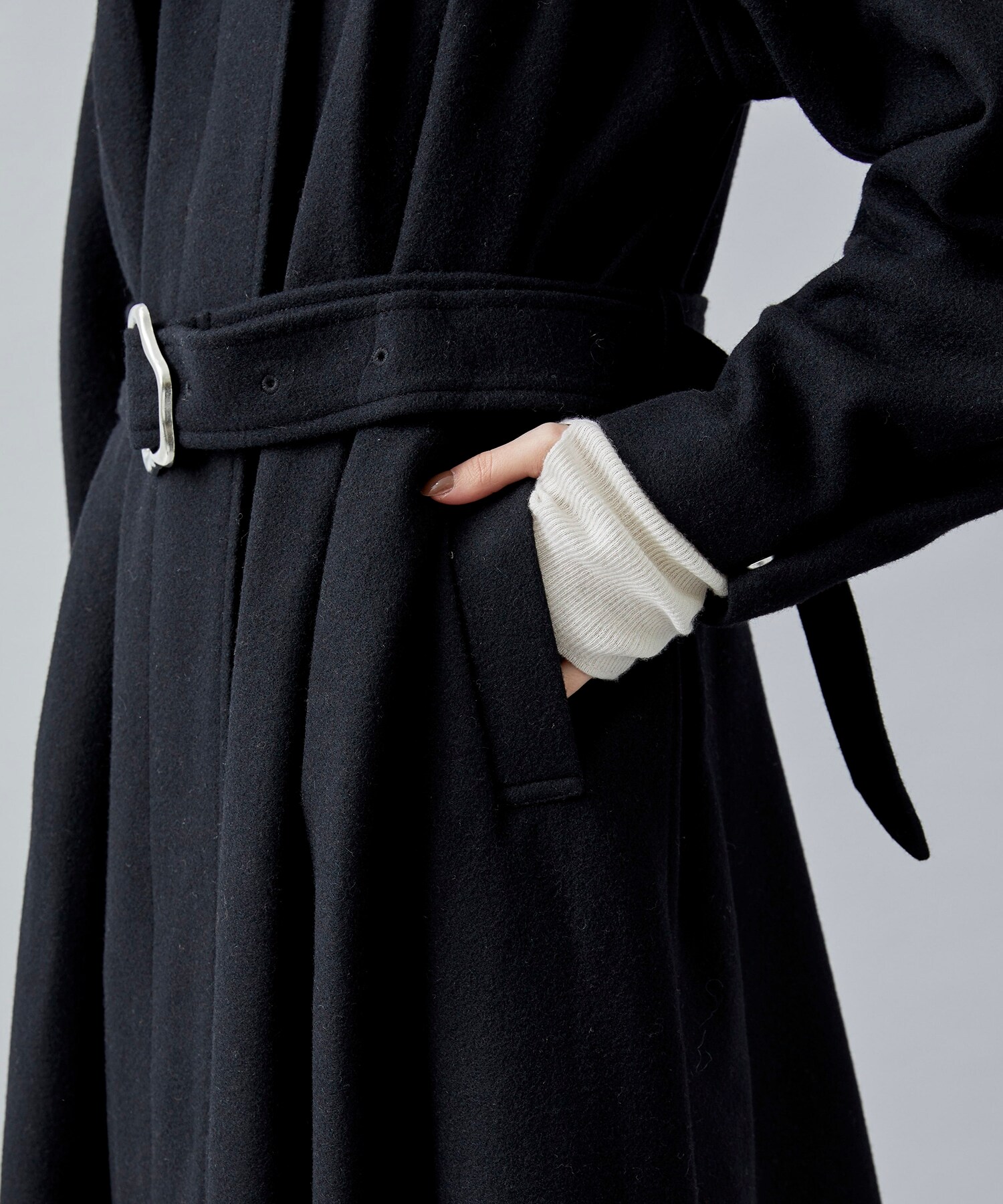 UND FRONT GATHER OPEN SLEEVE COAT(S BLACK): AMERI: WOMENS｜ STUDIOUS  ONLINE公式通販サイト