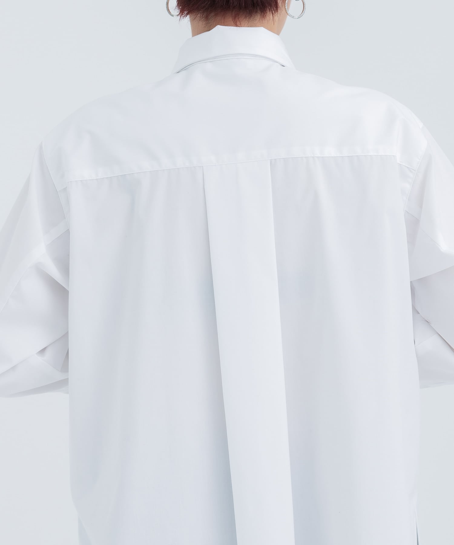 Front Pin Tuck Long Shirt(FREE OFF WHITE): STUDIOUS: WOMENS