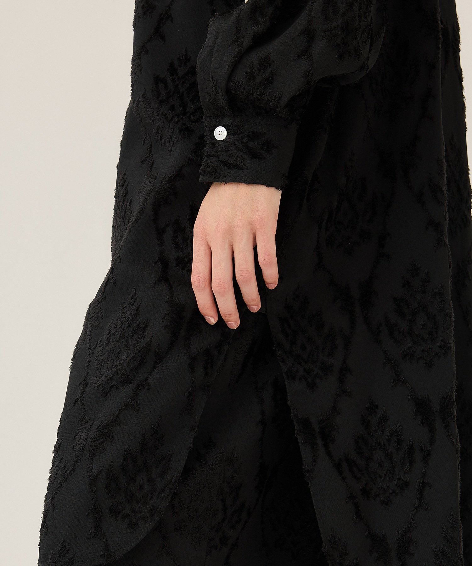 CUT JACQUARD SHIRT DRESS(36 BLACK): CINOH: WOMENS｜ STUDIOUS