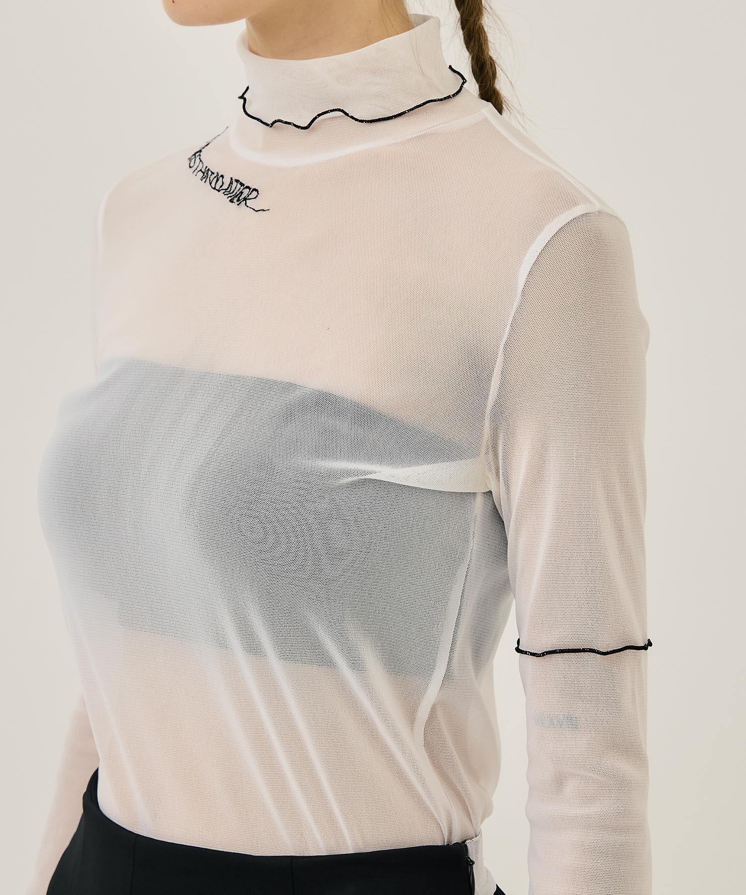 HIGH NECK TULLE TOPS(FREE WHITE): THINGS THAT MATTER: WOMENS