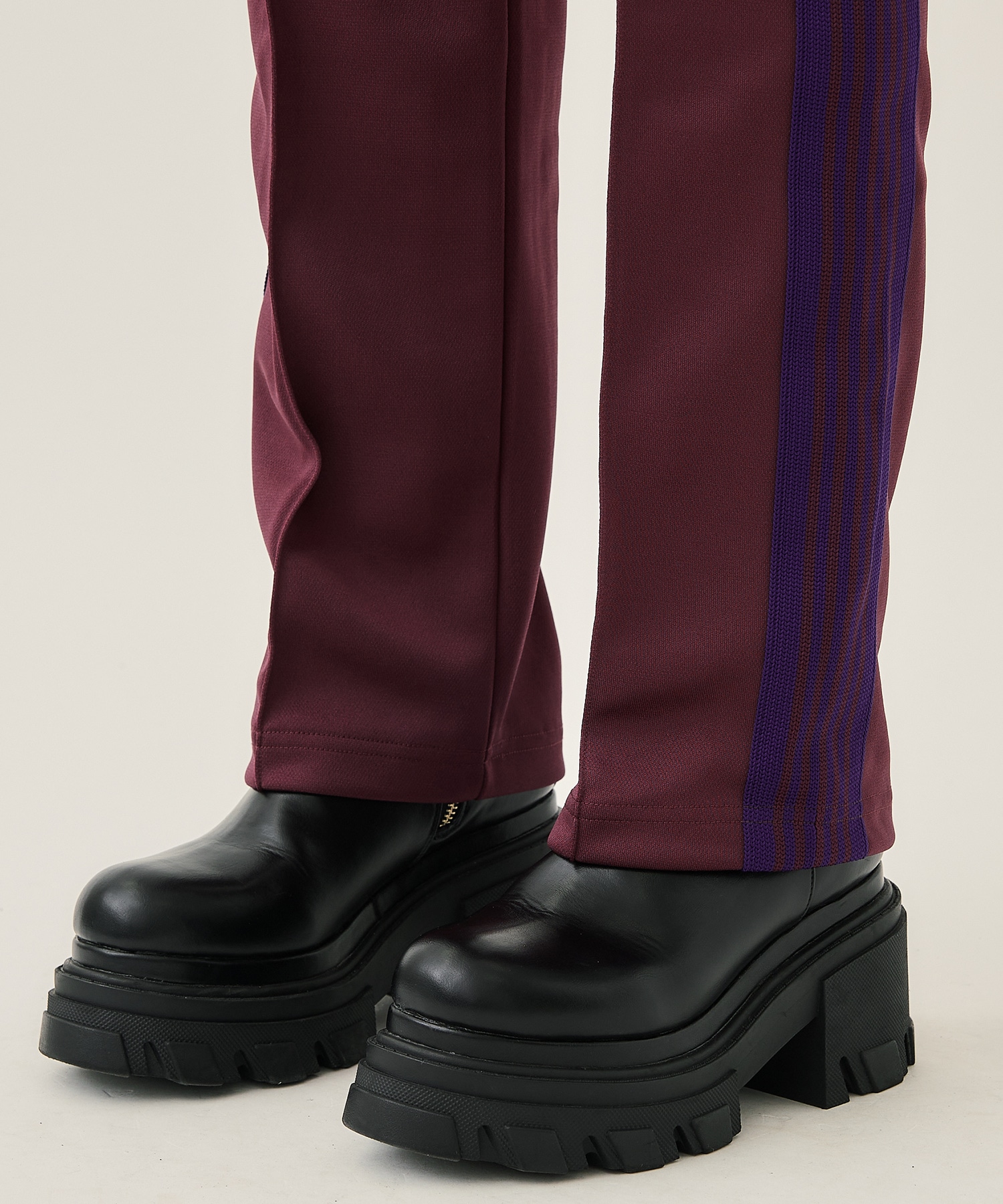 Narrow Track Pant - Poly Smooth(XS WINE): Needles: WOMENS