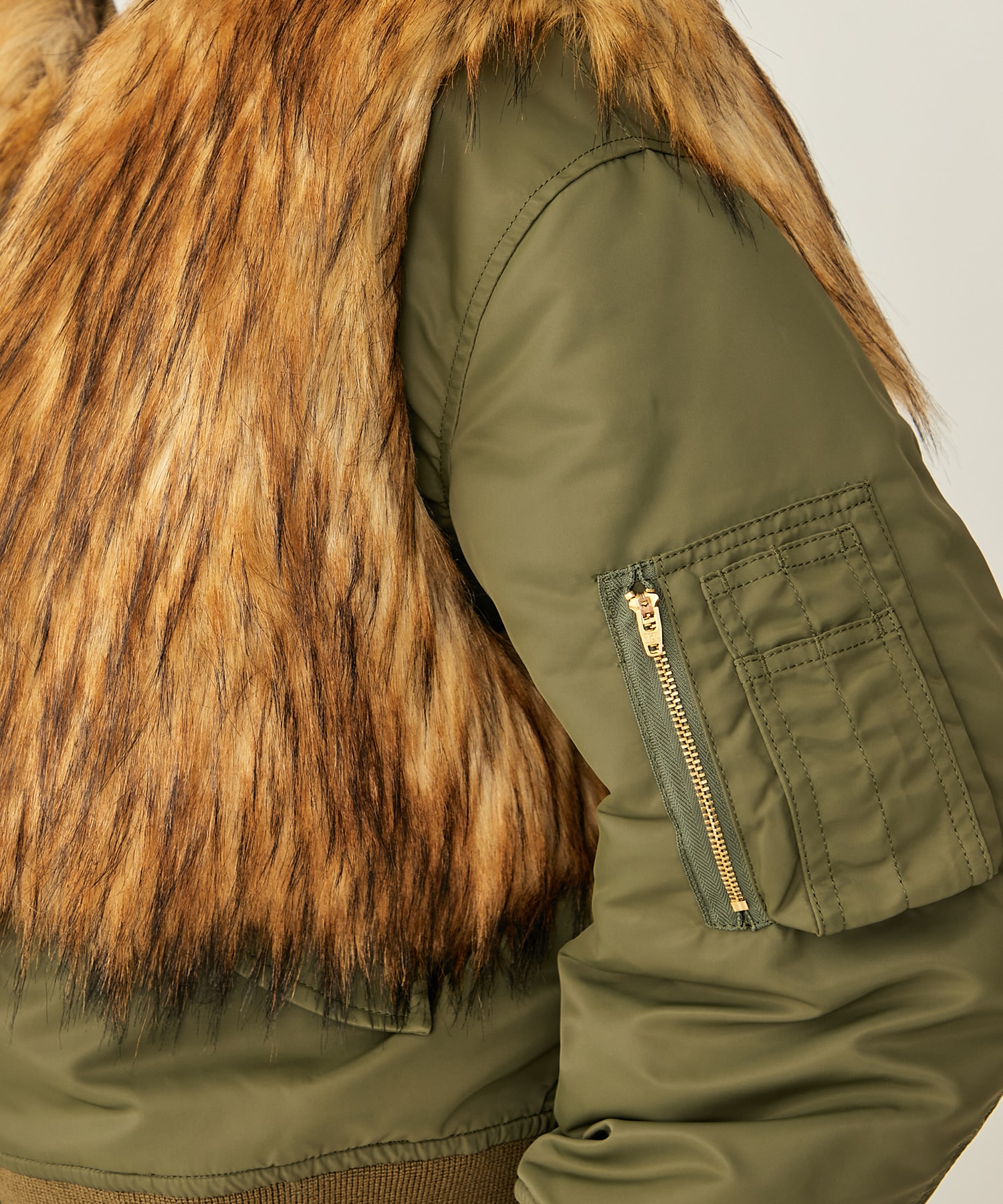 Fur zip blouson TOGA