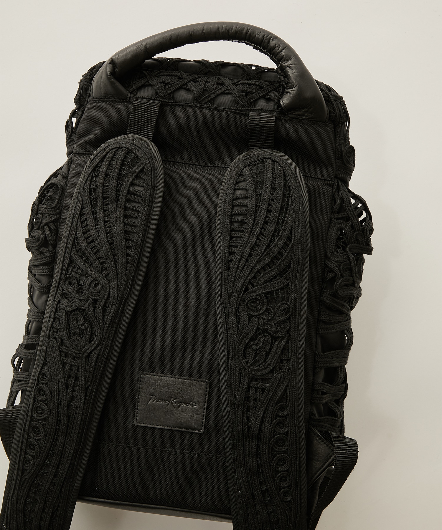 Cording Embroidery Backpack(FREE BLACK): Mame Kurogouchi: WOMENS