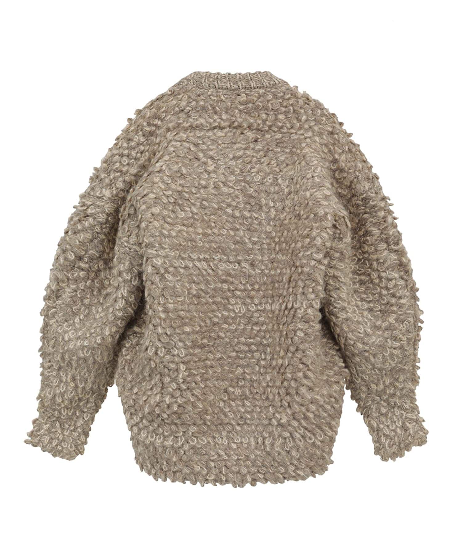MIX LOOP MOHAIR KNIT TOPS CLANE