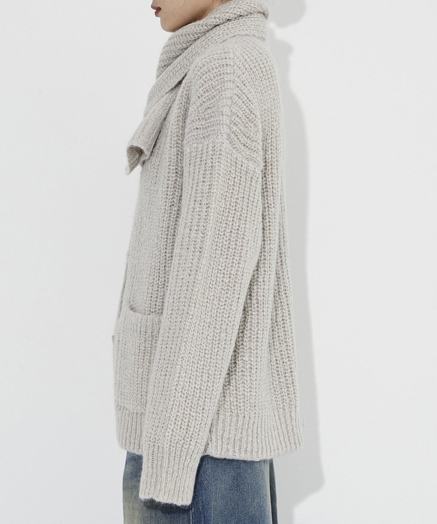 Soft Mohair Knit Cardigan STUDIOUS