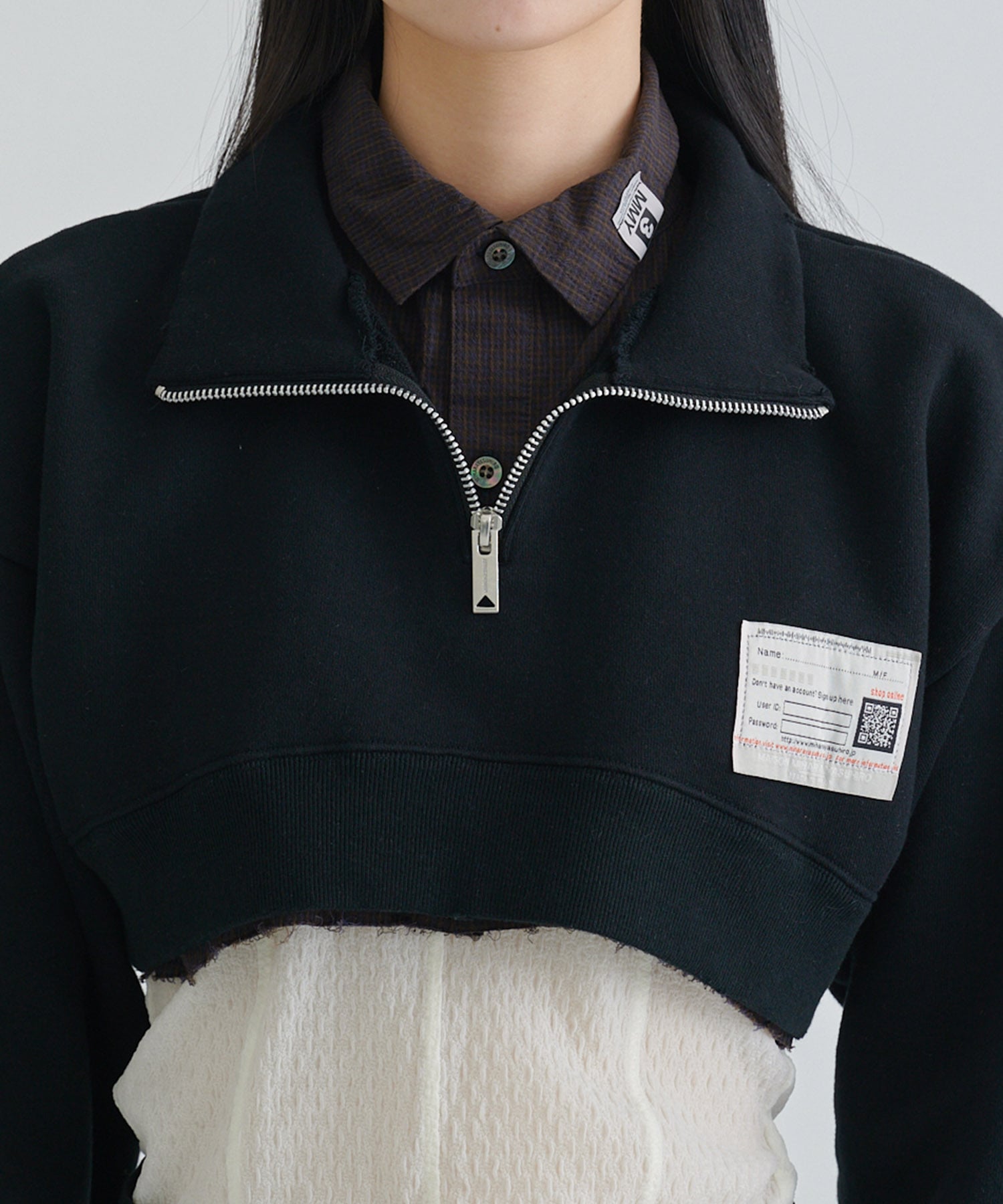 CROPPED LAYERED PULLOVER Maison MIHARA YASUHIRO