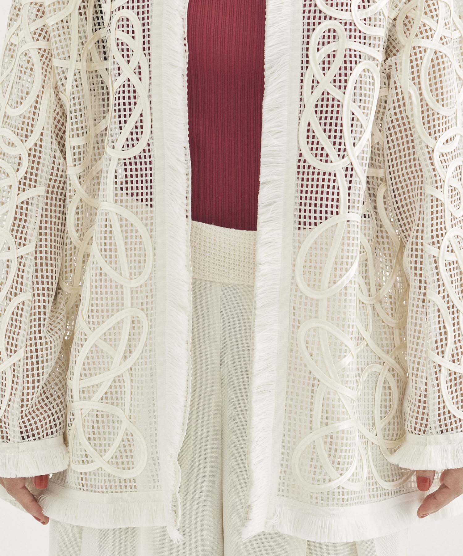 MEDI TAPE EMBROIDERY MESH JACKET(FREE IVORY): AMERI: WOMENS｜ STUDIOUS  ONLINE公式通販サイト